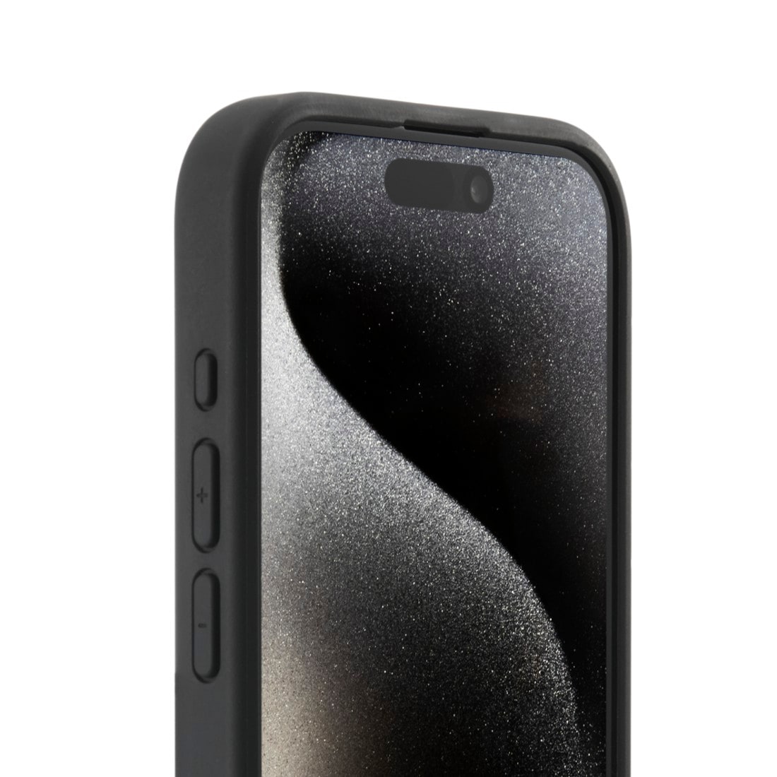 Hama Handyhülle »Handyhülle MagCase "Fantastic Feel" für Apple iPhone 15 Pro, Schwarz«, Apple iPhone 15 Pro, Kratzschutz und bezogene Seitentasten