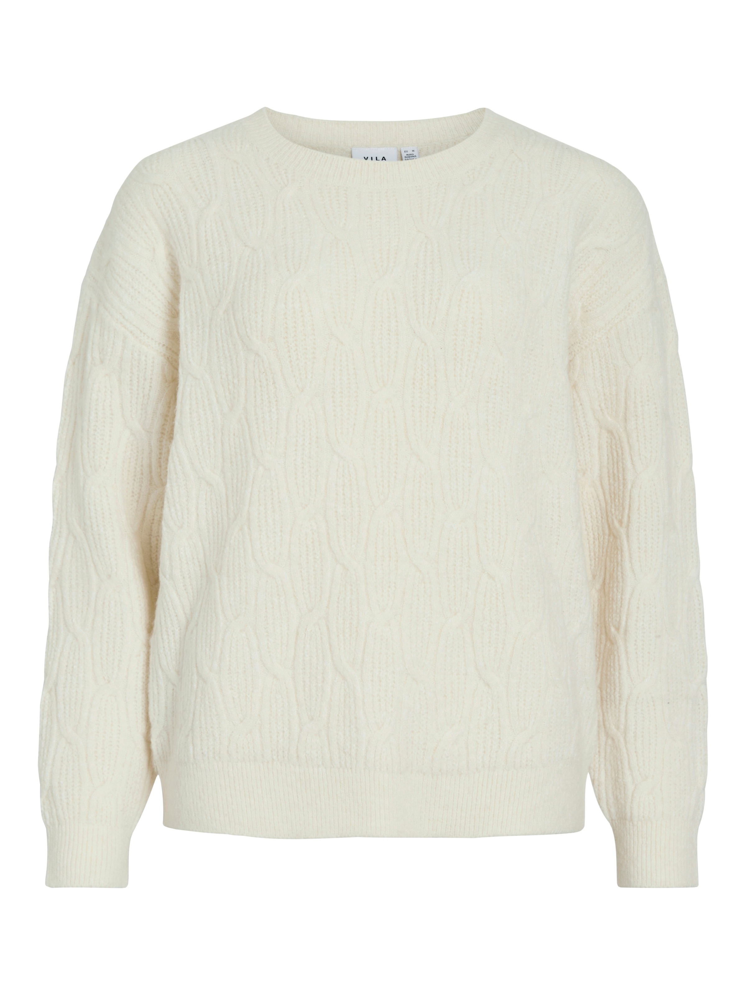 Vila Strickpullover »VILASSIA O-NECK L/S CABEL KNIT TOP -NOOS«