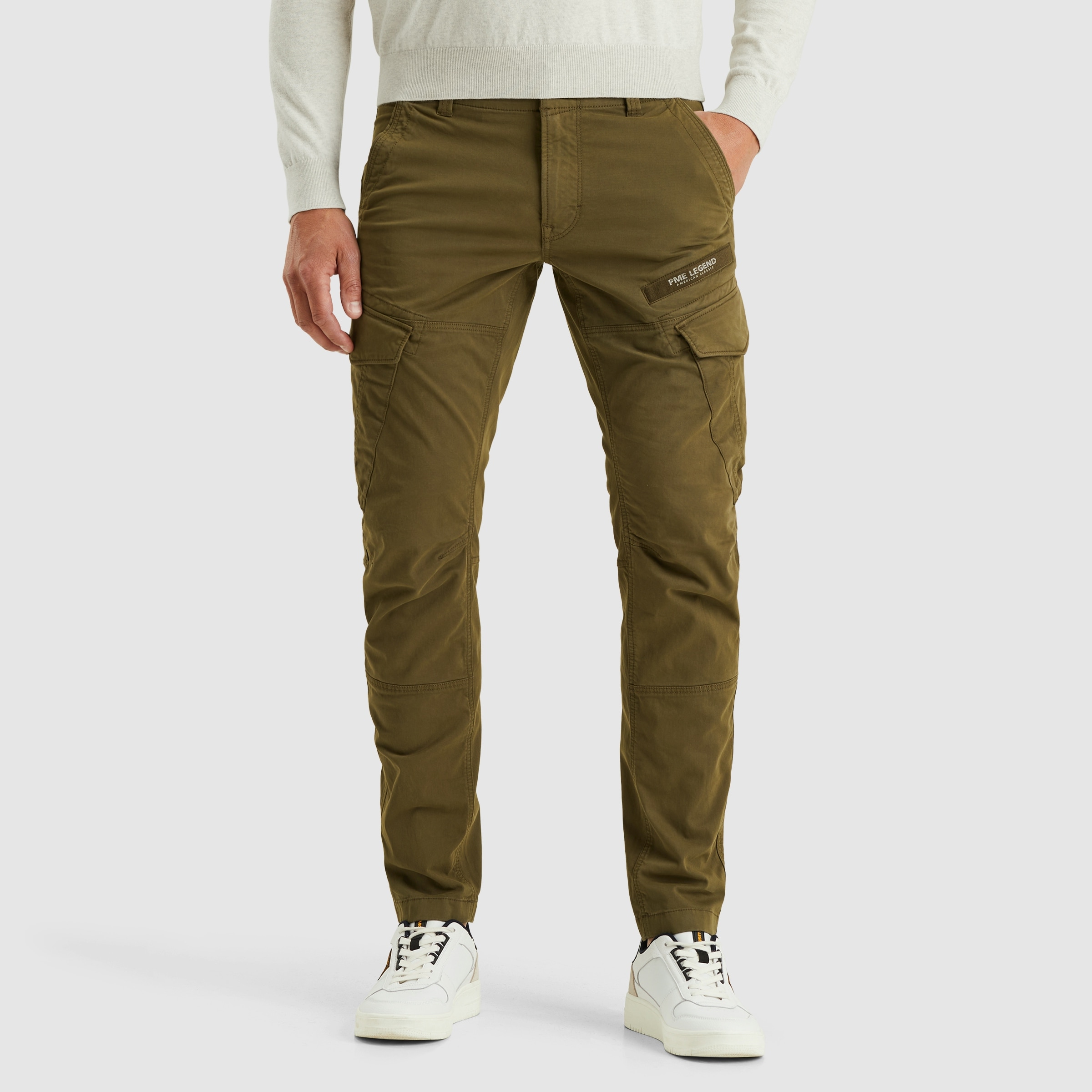 PME LEGEND Cargohose »Nordrop Stretch Twill«, mit Logo Stickerei