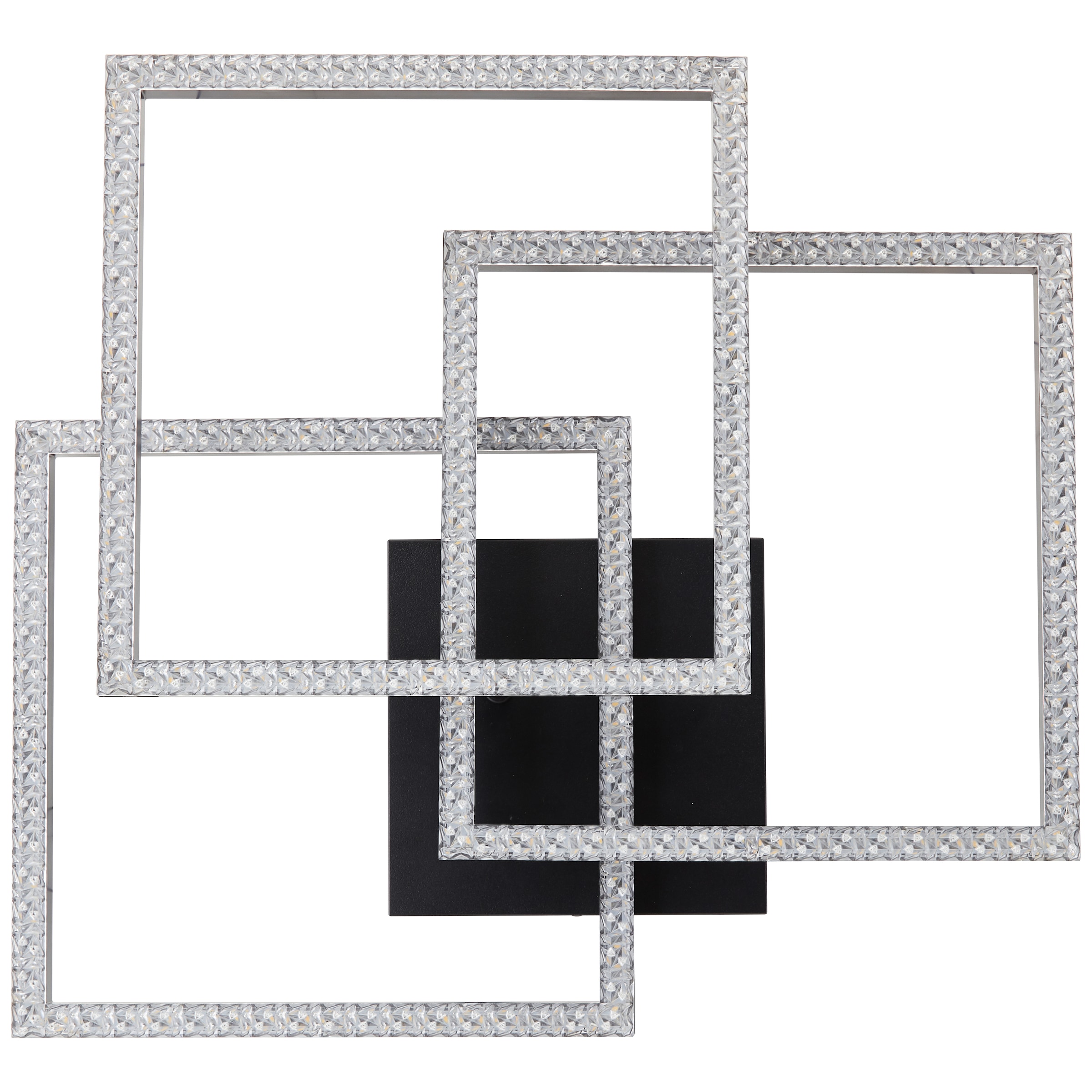 Brilliant LED Deckenleuchte »Ranni« 1 Stk. Neutralweiß 47 x 47, 3900 lm, 4000 K, Kristalloptik, schwenkbar, schwarz