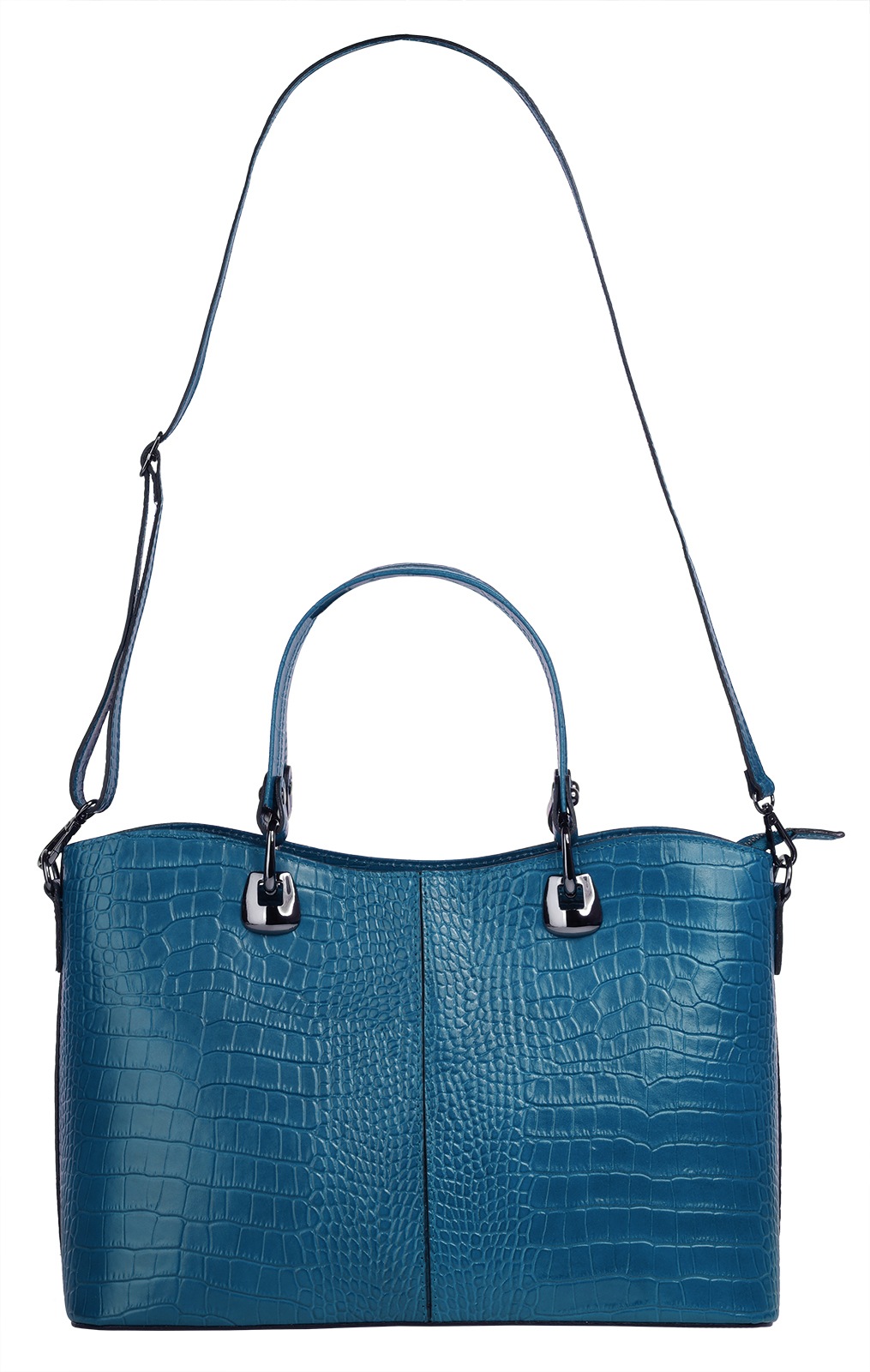 Cluty Henkeltasche, echt Leder, Made in Italy