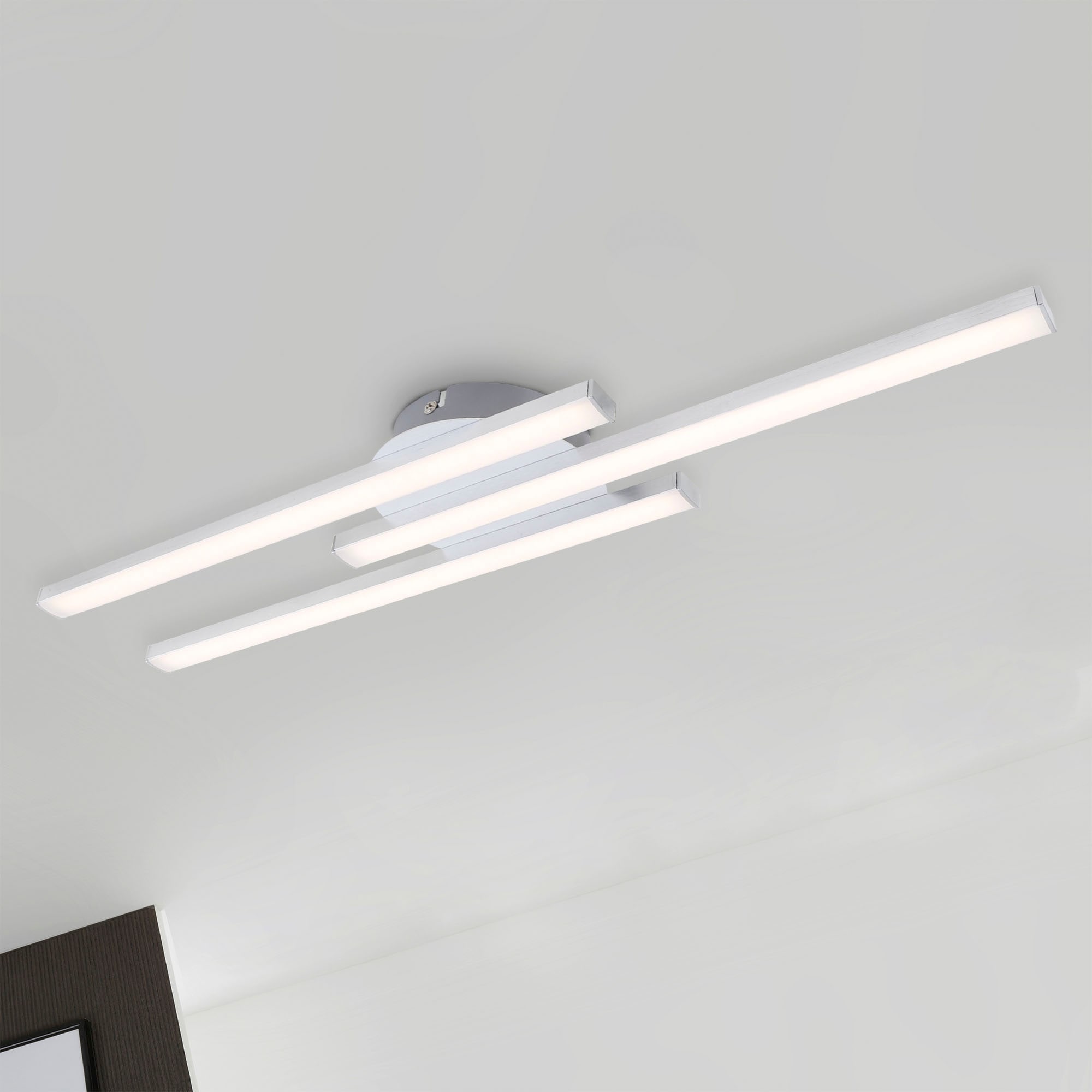 Briloner Leuchten LED Deckenleuchte »GO LED Deckenleuchte, alu, 3xLED/6W«