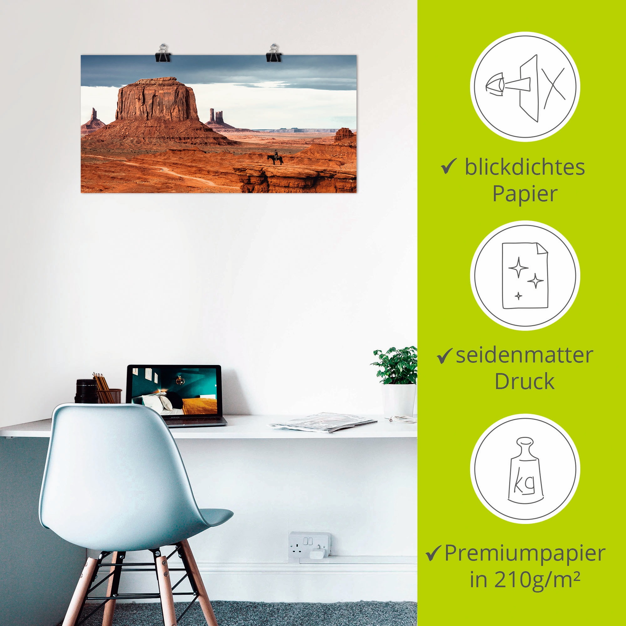 Artland Wandbild »Colorado - Utah Monument Valley«, Amerika, (1 St.), als Leinwandbild, Poster in verschied. Größen