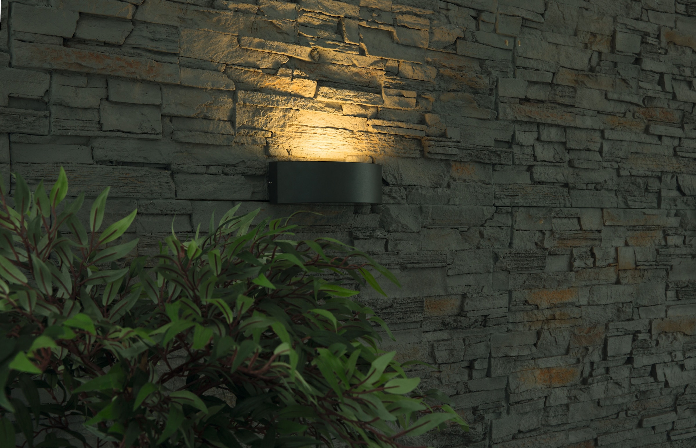 HEITRONIC Außen-Wandleuchte »Hoja«, 1 flammig, Leuchtmittel E27 | ohne Leuchtmittel, Wandlampe, Außenlampe, Lichtaustritt oben und unten