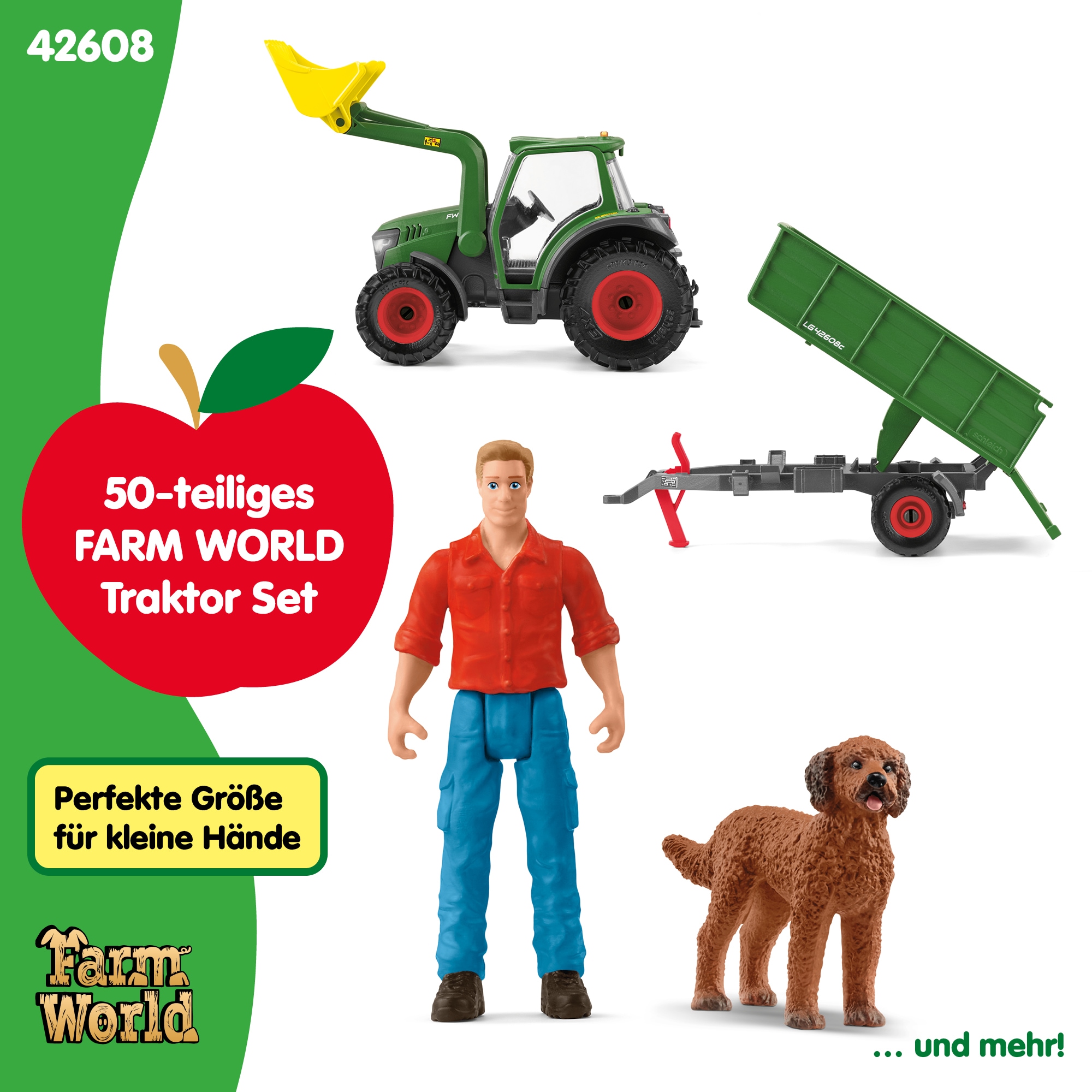 Schleich® Spielwelt »FARM WORLD, Traktor mit Anhänger  (42608)«