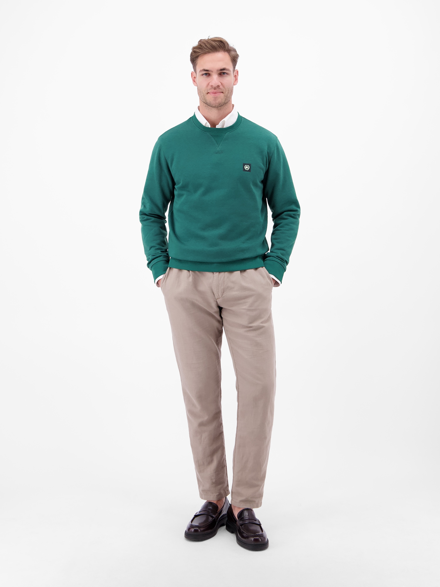 LERROS Sweatshirt »Sweatshirt aus Baumwollmix, O-Neck«
