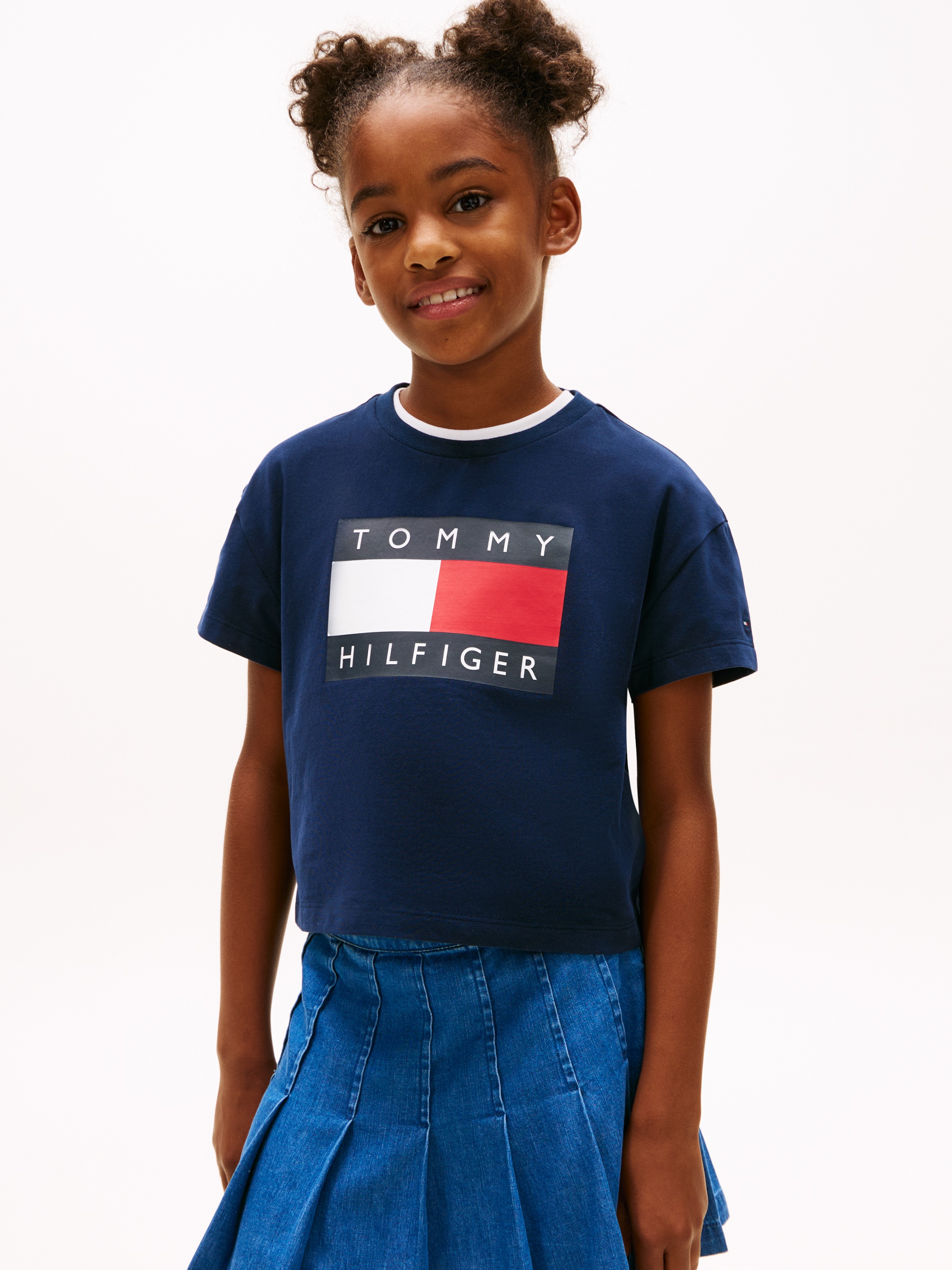 Tommy Hilfiger T-Shirt Kinder bis 16 Jahre, mit Rundhalsausschnitt