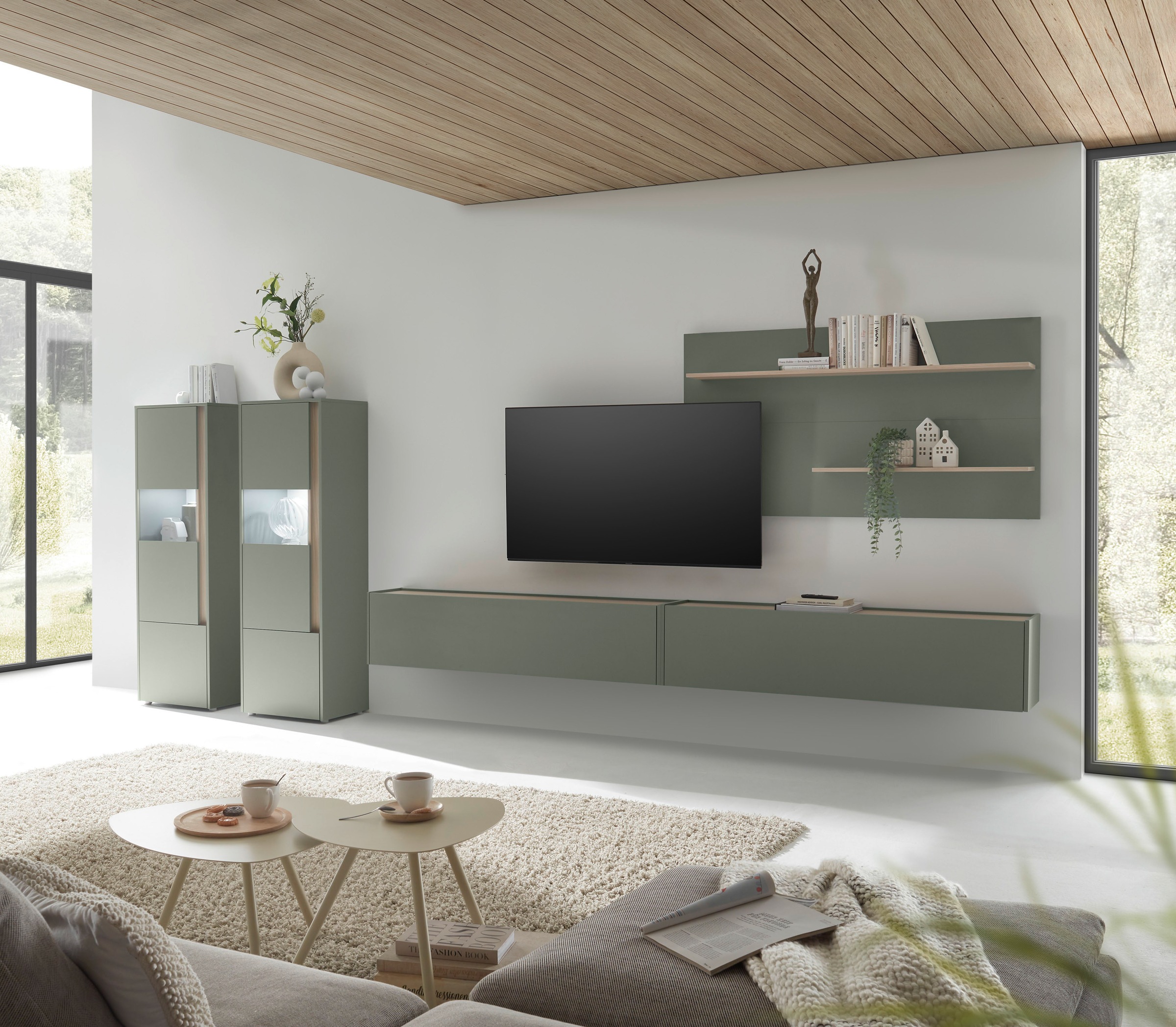 INOSIGN Wohnwand »City/Giron, moderne Anbauwand, Komplettset in vielen Farben verfügbar« Set, 5 Stk. tlg.