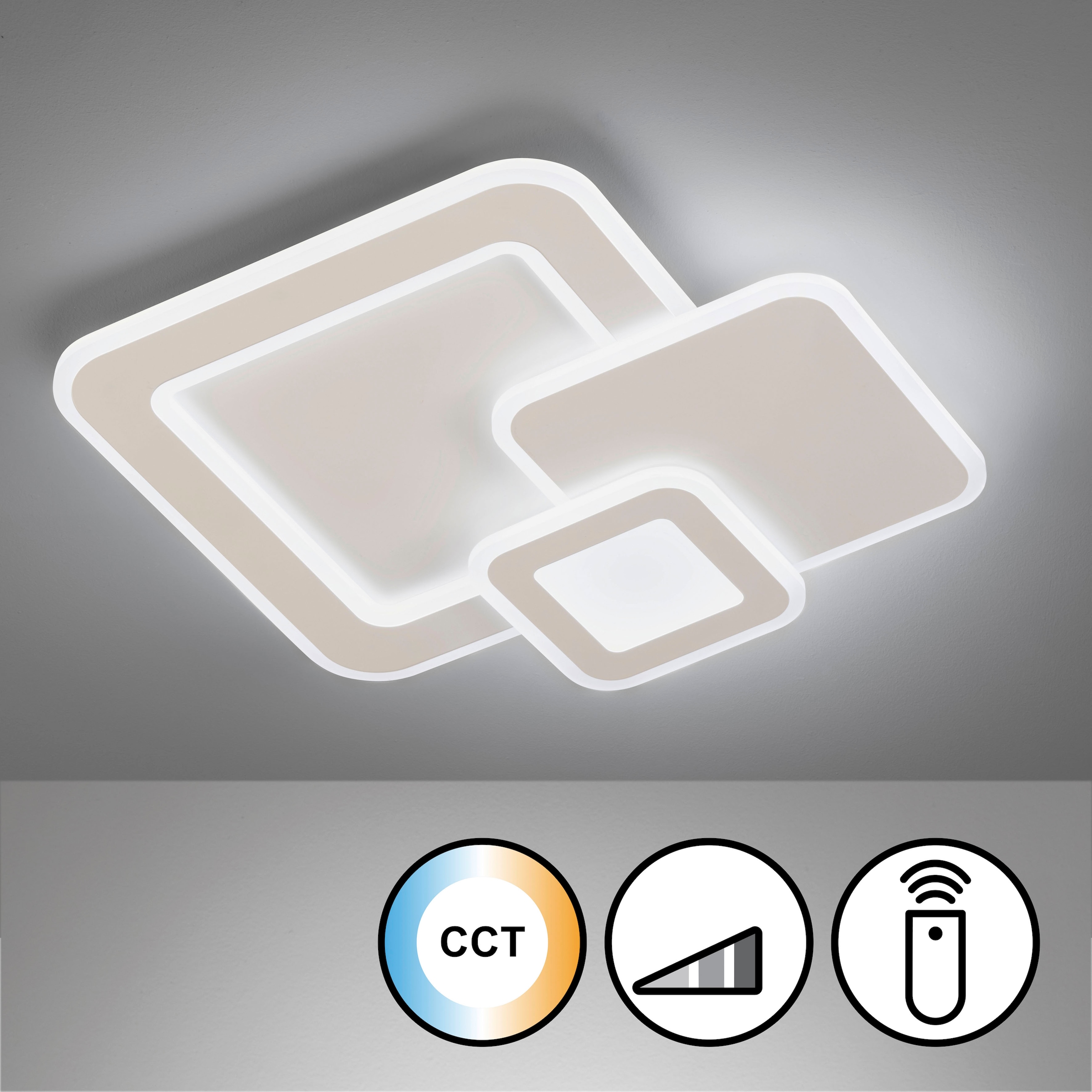 FISCHER & HONSEL Deckenleuchte »Joster«, 1 flammig, Leuchtmittel LED-Modul | LED fest integriert, langlebige LED, dimmbar