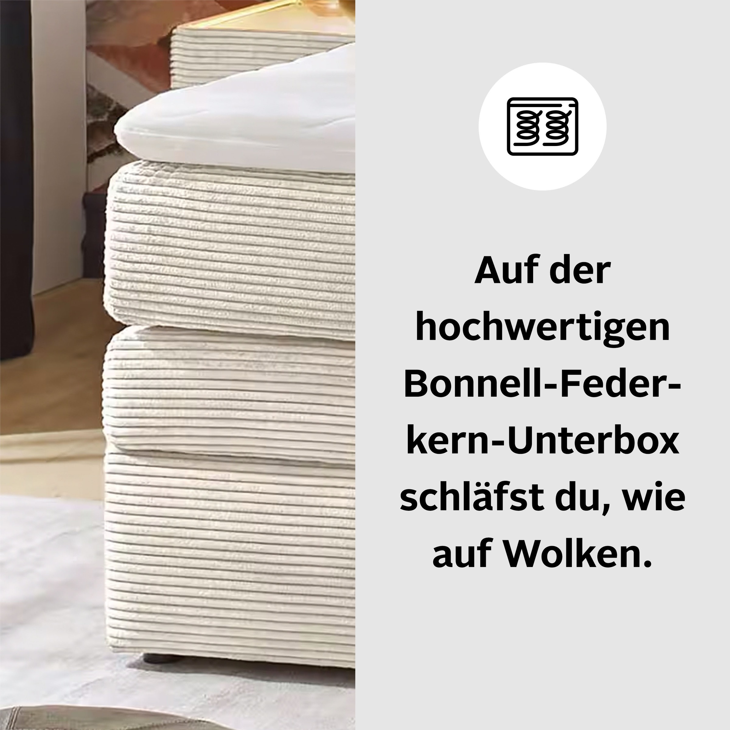 Jockenhöfer Gruppe Boxspringbett Amy, mit Bettkasten und Kaltschaum-Topper