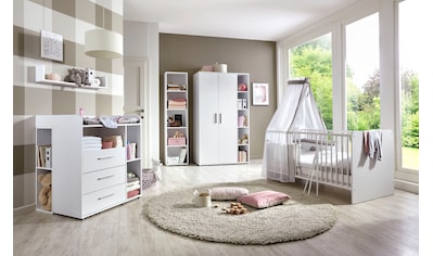 Babyzimmer-Komplettset »Luis«, (Set, 7 St., Bett + Wickelkommode + 2-trg. Schrank +...