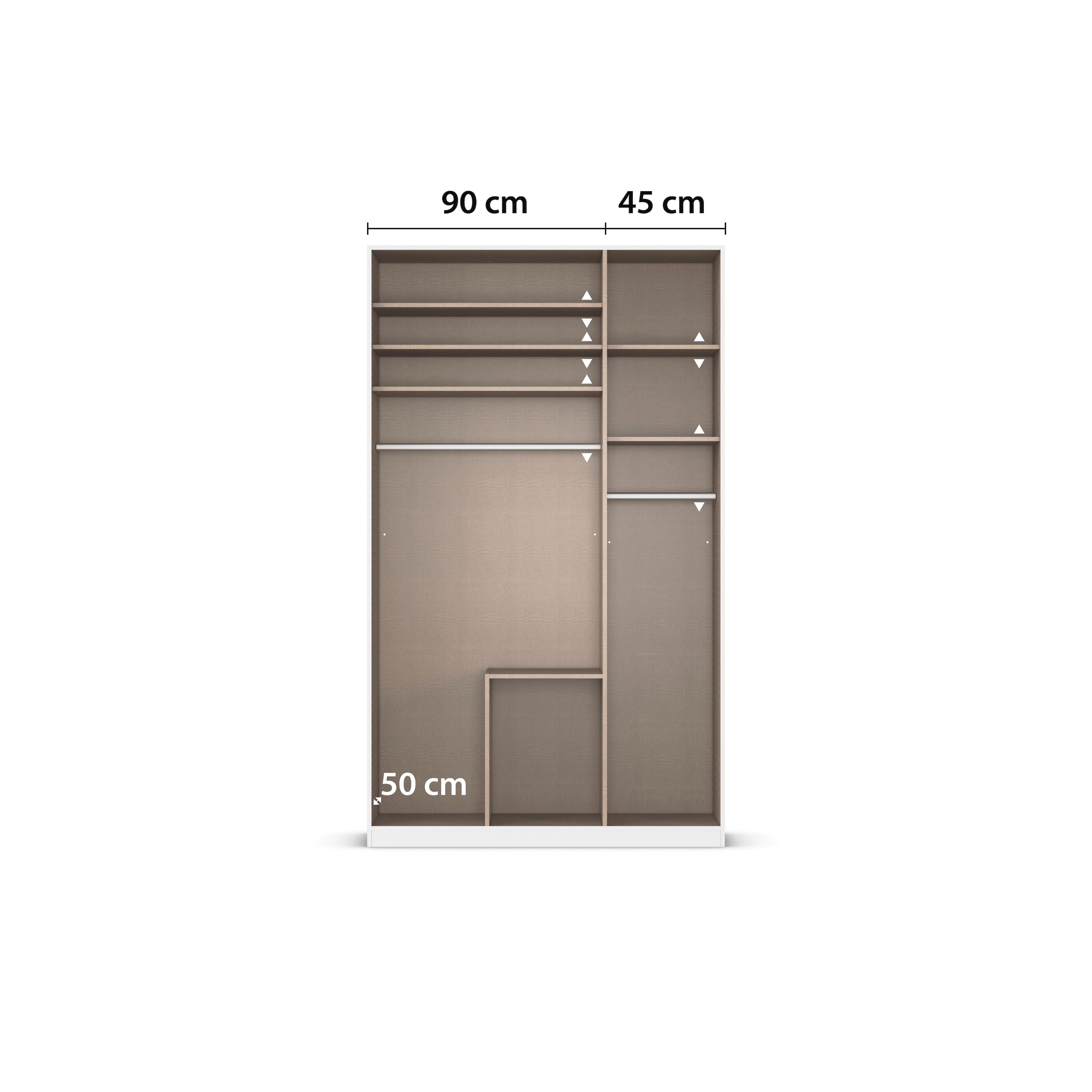 rauch Drehtürenschrank »Kleiderschrank Schrank Garderobe AGORDO mit Dekor- oder Hochglanzfront«, (in zwei Griff-Farben mit Dekor- oder Hochglanzfront), mit Außenschubkästen, in 6 Breiten und 2 Höhen MADE IN GERMANY