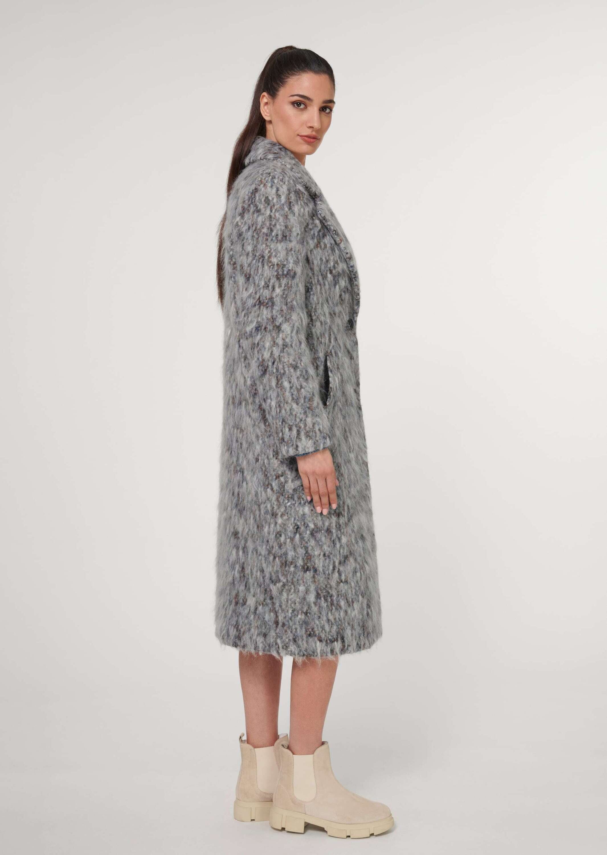 MADELEINE Langmantel »Kurzmantel Modischer Mantel mit haariger Struktur«