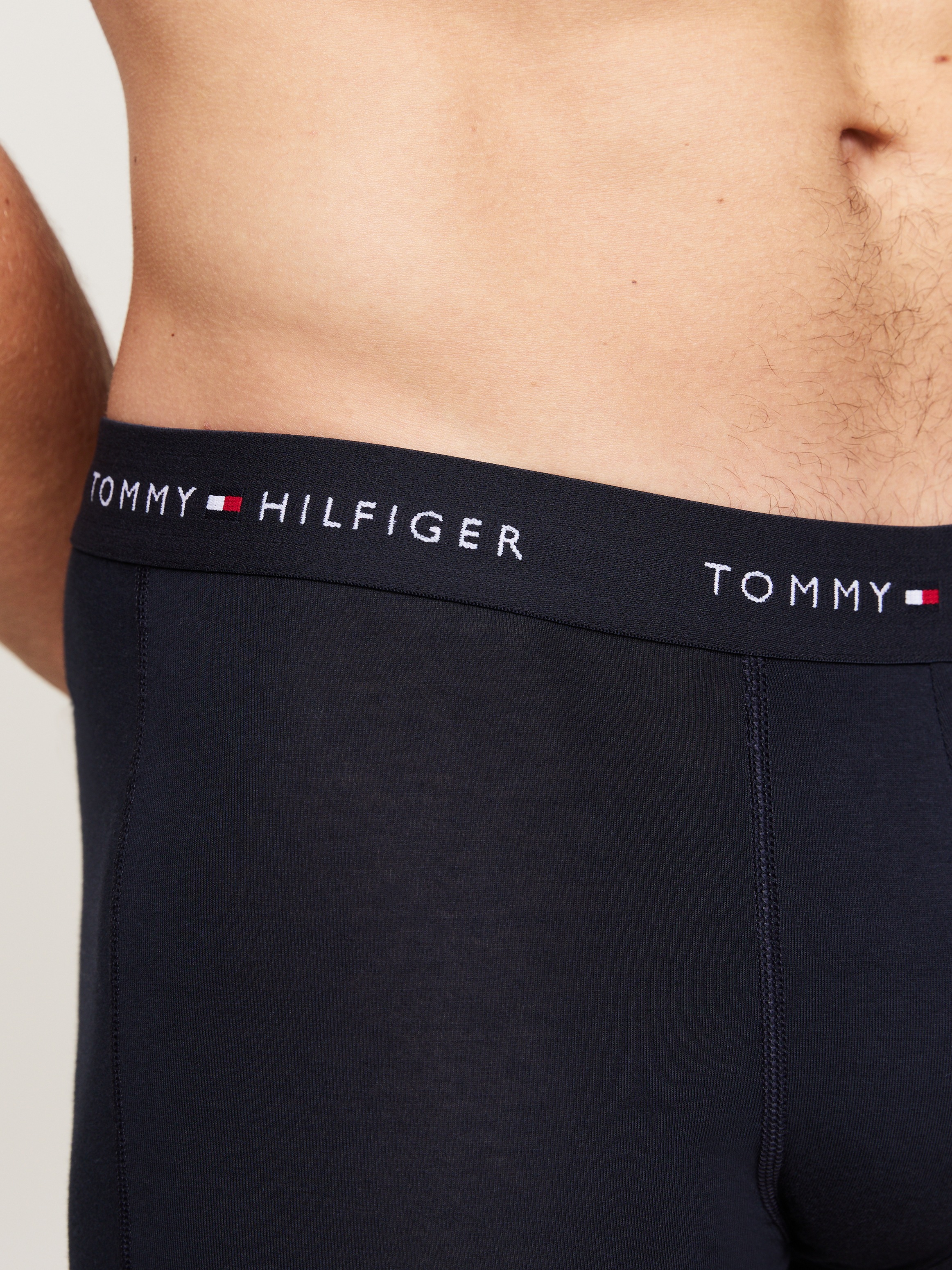 Tommy Hilfiger Underwear Trunk »3P WB TRUNK«, (Packung, 3 St., 3er-Pack), mit kontrastfarbenem Logobund