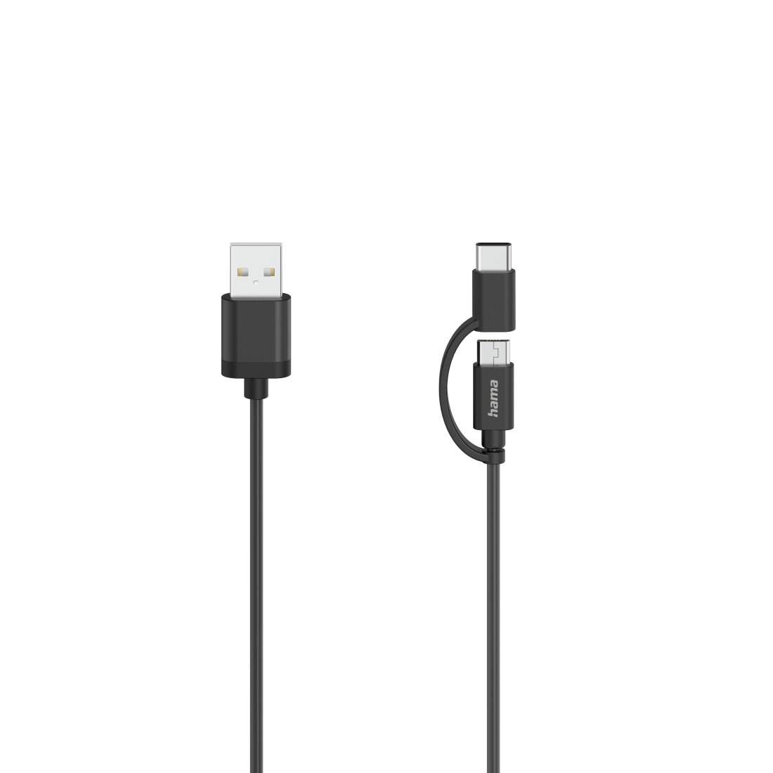 USB-Kabel »Micro USB Kabel, 2in1, inkl. Adapter auf USB C, USB 2.0, 0,75 m«,...