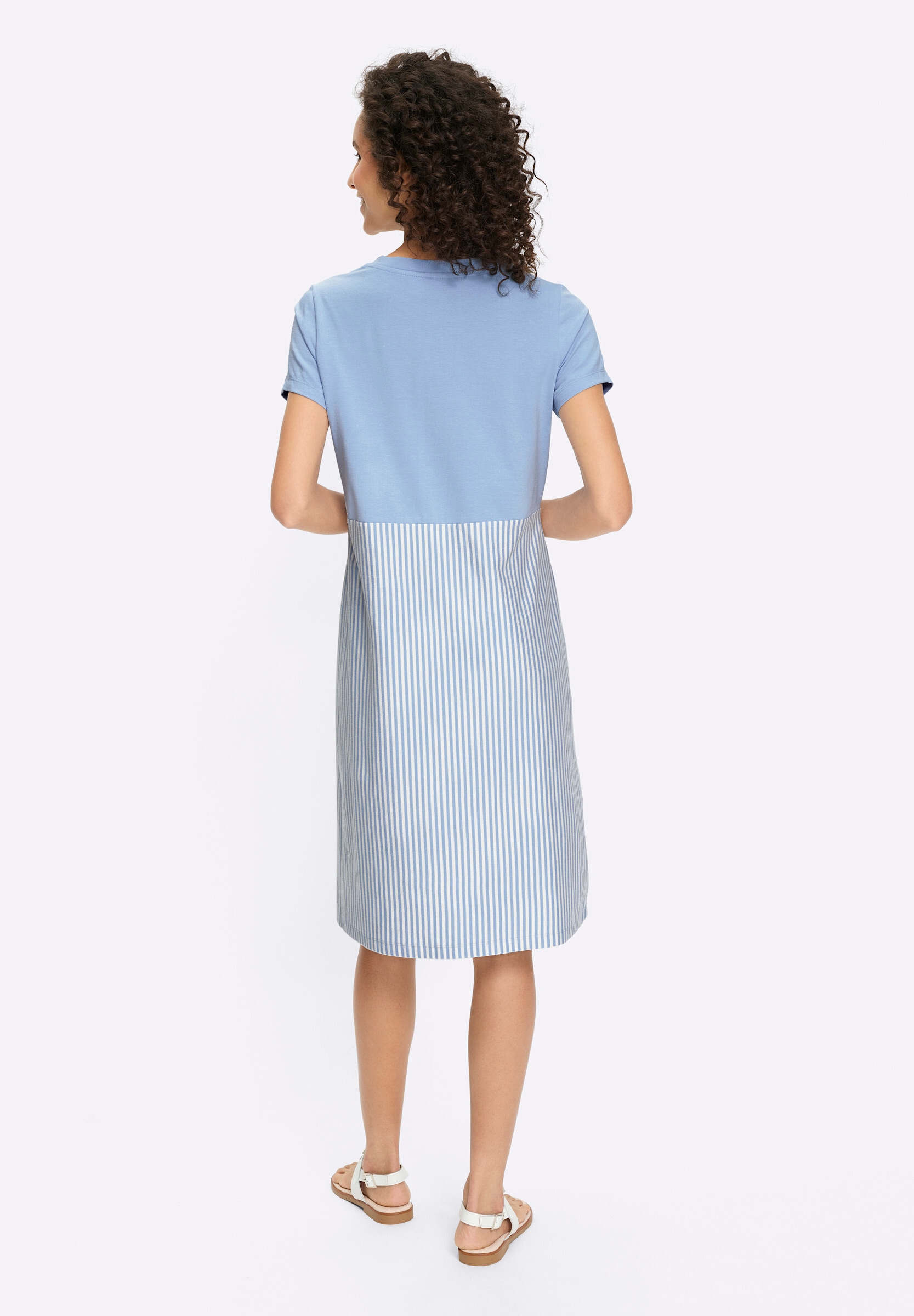 heine Sommerkleid »Jersey-Kleid Jerseykleid mit Streifenmuster« Ohne Taschen