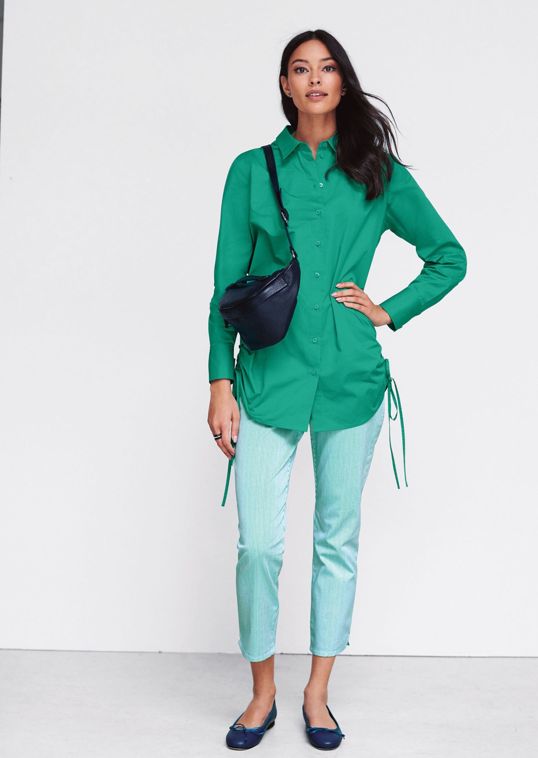 MADELEINE Regular-fit-Jeans »Jeans Fein gestreifte Jeans«