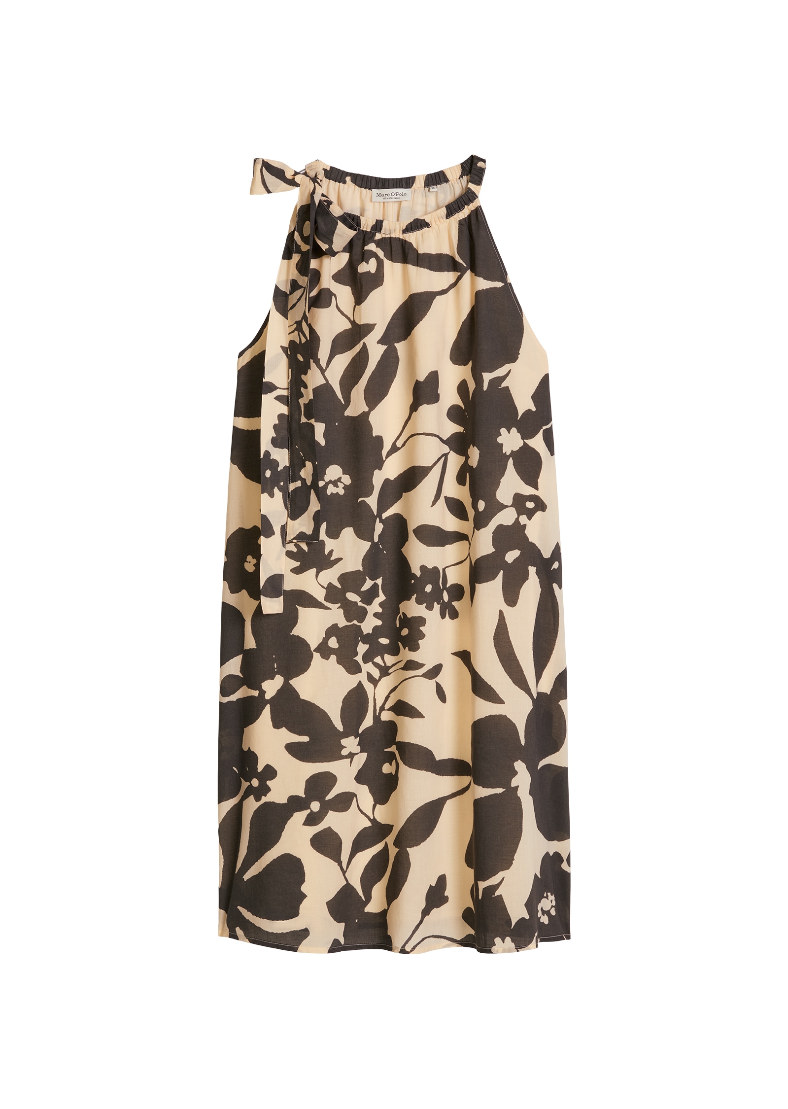 Marc O'Polo Midikleid Ohne Tasche Sommerkleid loose aus bedrucktem Baumwoll-Voile