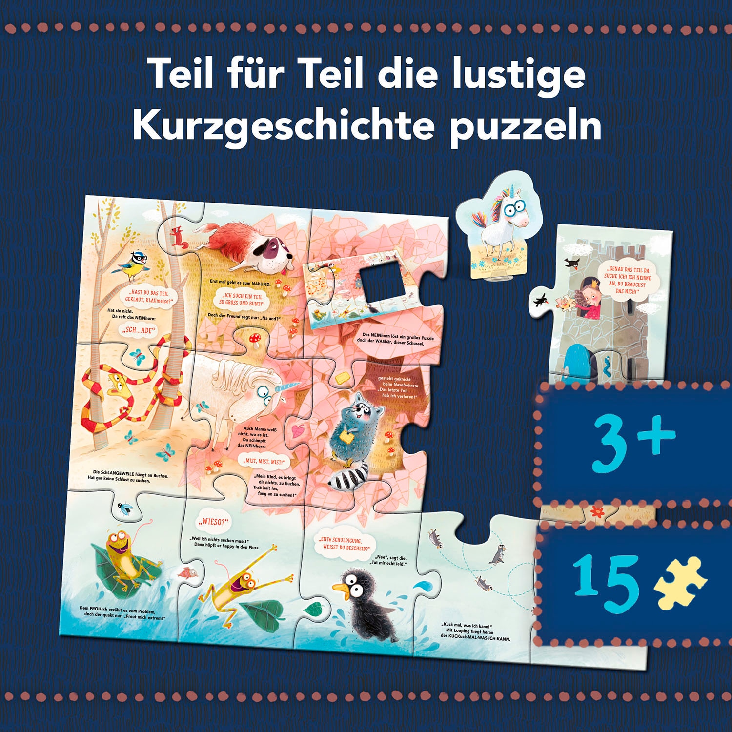 Kosmos Puzzle »Mein erstes Story-Puzzle Das NEINhorn«, Made in Germany