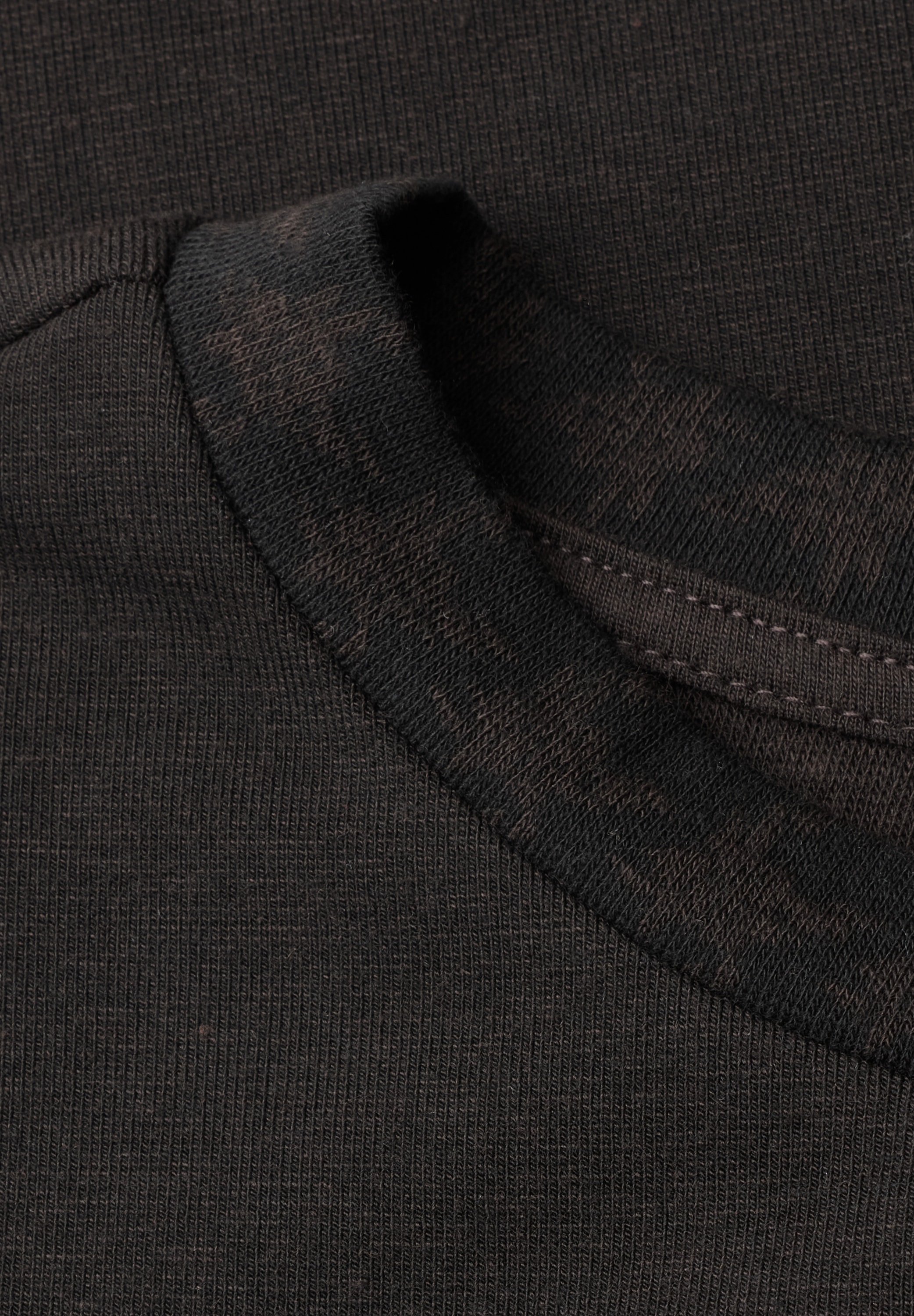 STREET ONE 3/4-Arm-Shirt mit Rundhals und Strukturärmeln
