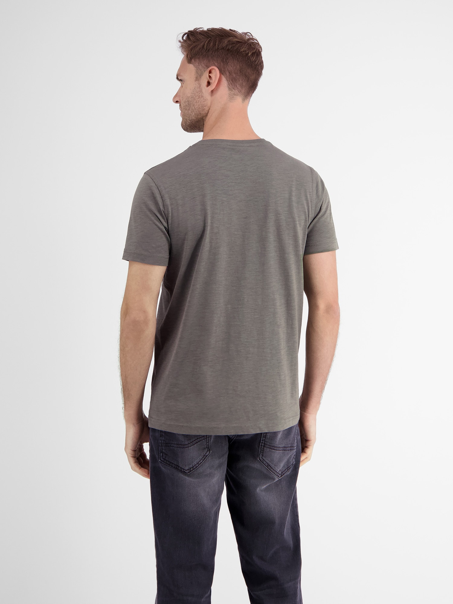 LERROS T-Shirt »LERROS O-Neck T-Shirt, Brustprint«