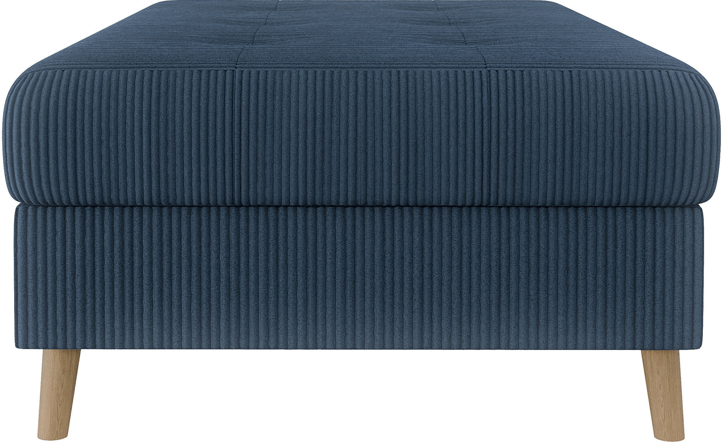 Home affaire Polsterhocker »CHARRE XXL, Steppung im Sitzbereich, Maße: B/T/H: 118/73/40 cm«, passend zur Serie CHARRE, auch in Cord und Bouclé