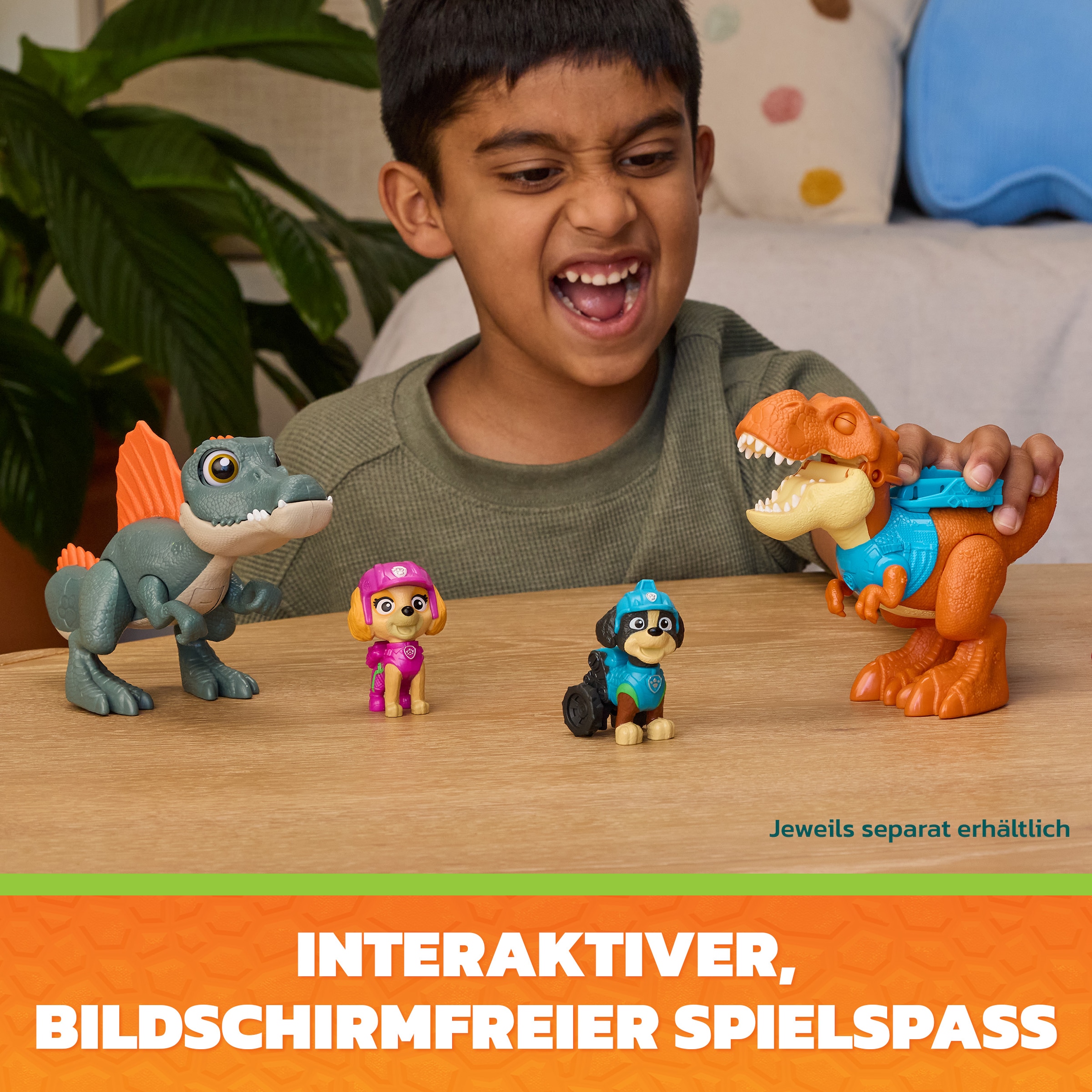 Spin Master Spielfigur »PAW Patrol: Der Dino Film, Roaring Pups, Skye & Spinosaurus Dino-Figur« mit Soundeffekten