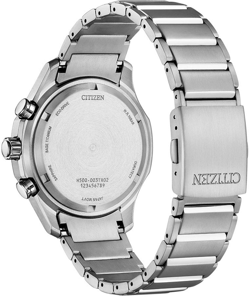 Citizen Chronograph, Armbanduhr, Herrenuhr, Solar, Stoppfunktion, Titan, Saphirglas