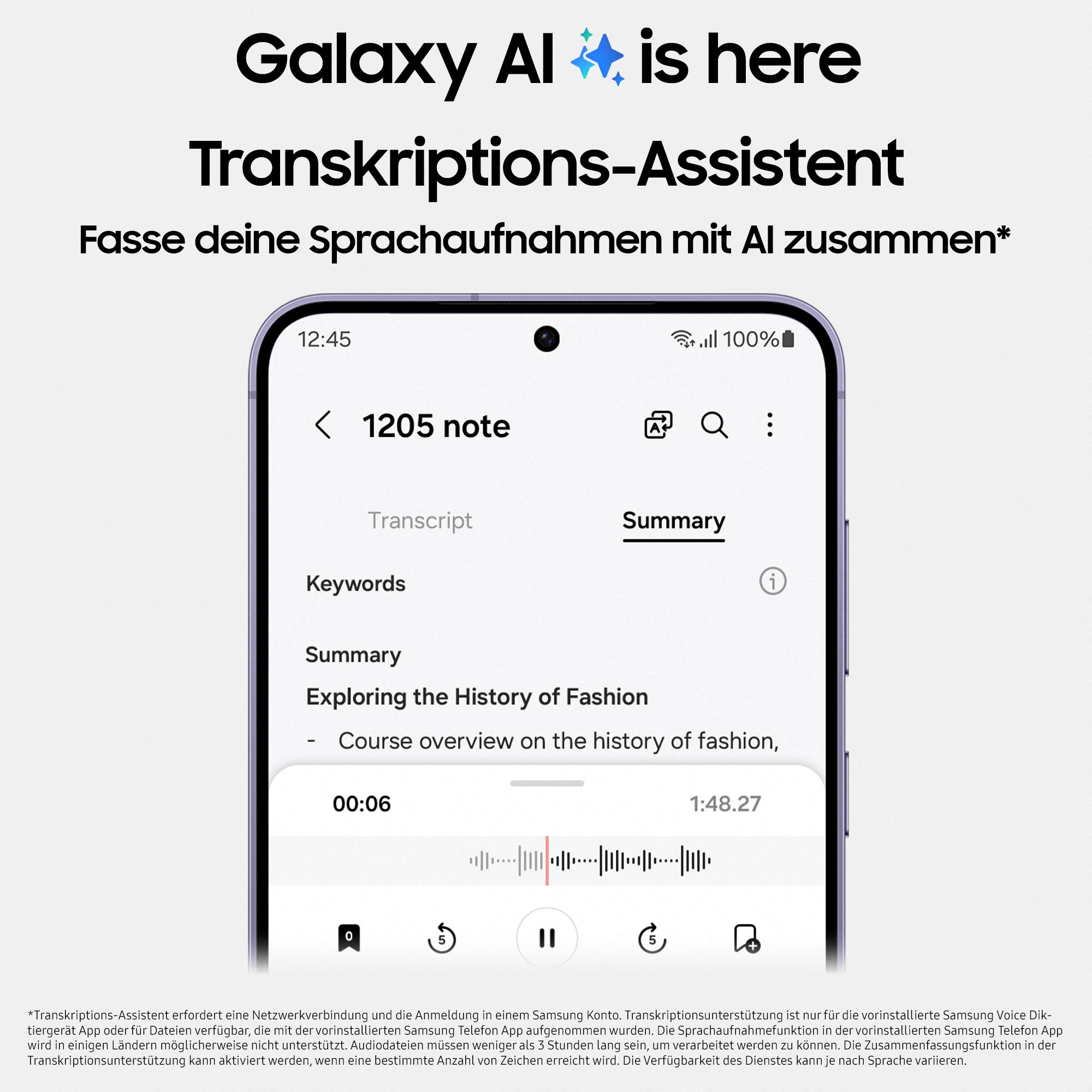 Samsung Smartphone »Galaxy S24« Cobalt Violet AI-Funktionen