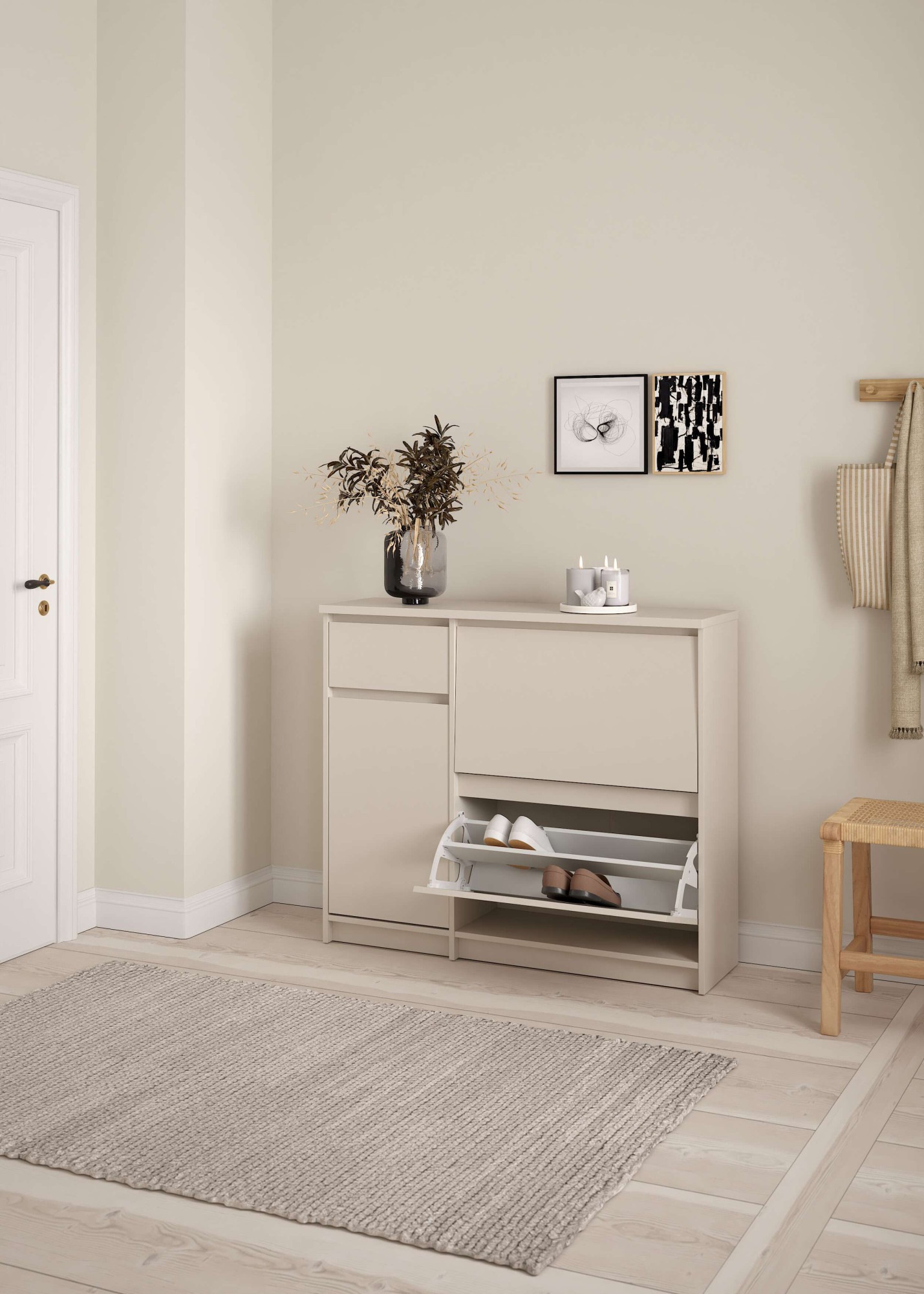 Home affaire Schuhschrank »Naia Schuhaufbewahrung, Schuhkommode, Schuhregal, Modernes Design«