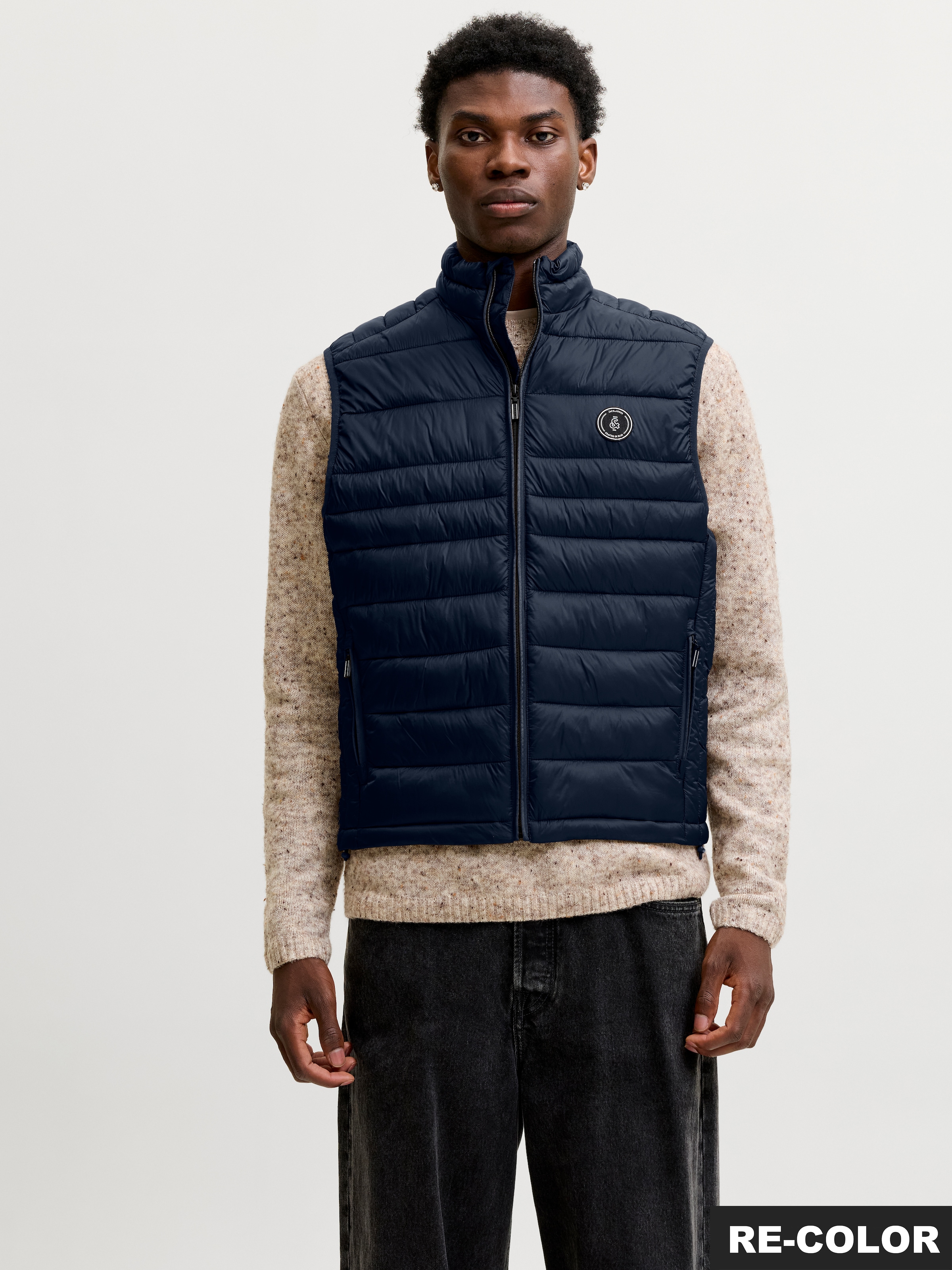 Jack & Jones Steppweste »JJEKINGSLEY LIGHT BODYWARMER COLLAR NOOS« Kunstfaser, regular fit