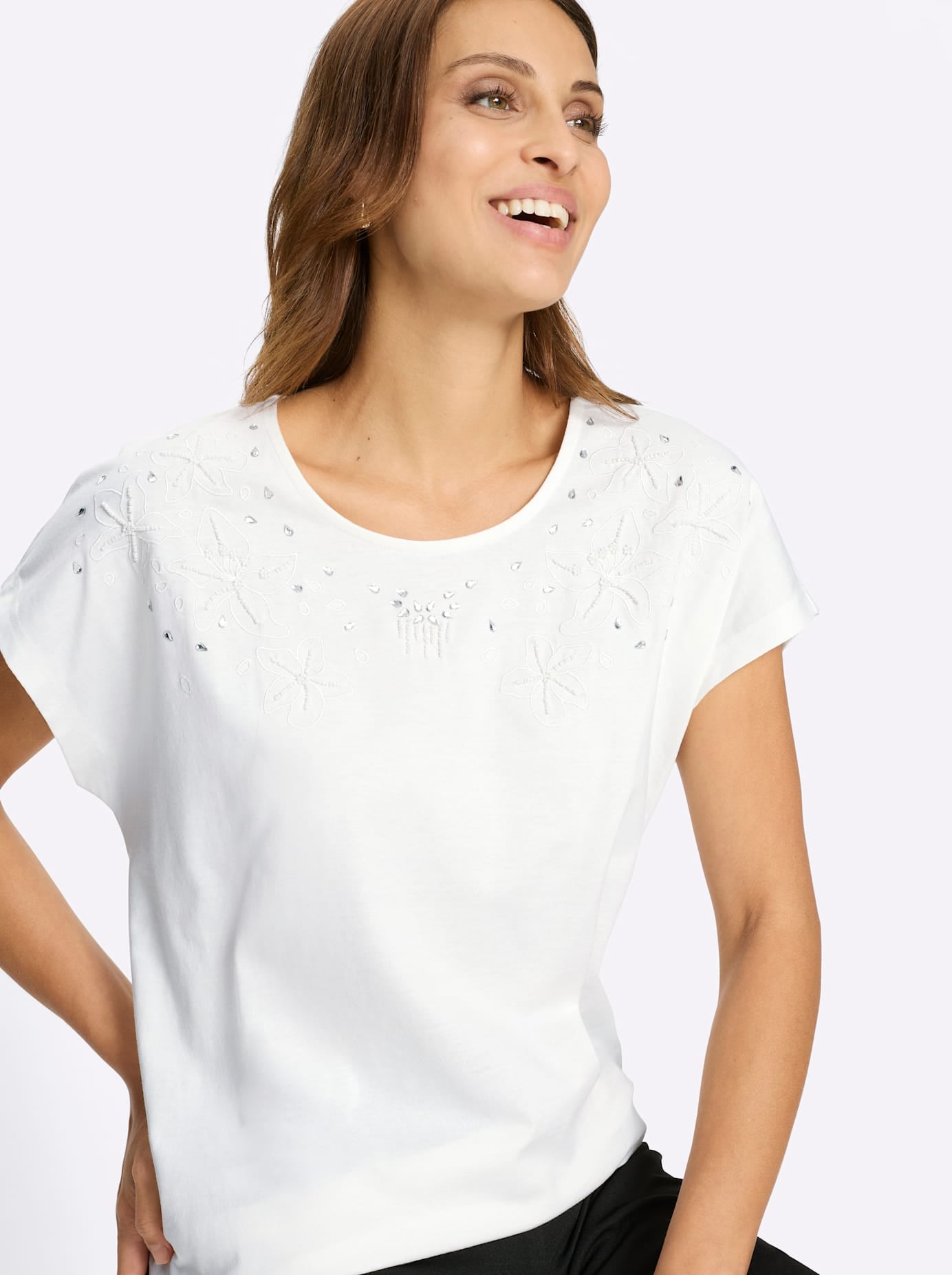 Lady Rundhalsshirt »Rundhals-Shirt« 1 tlg.