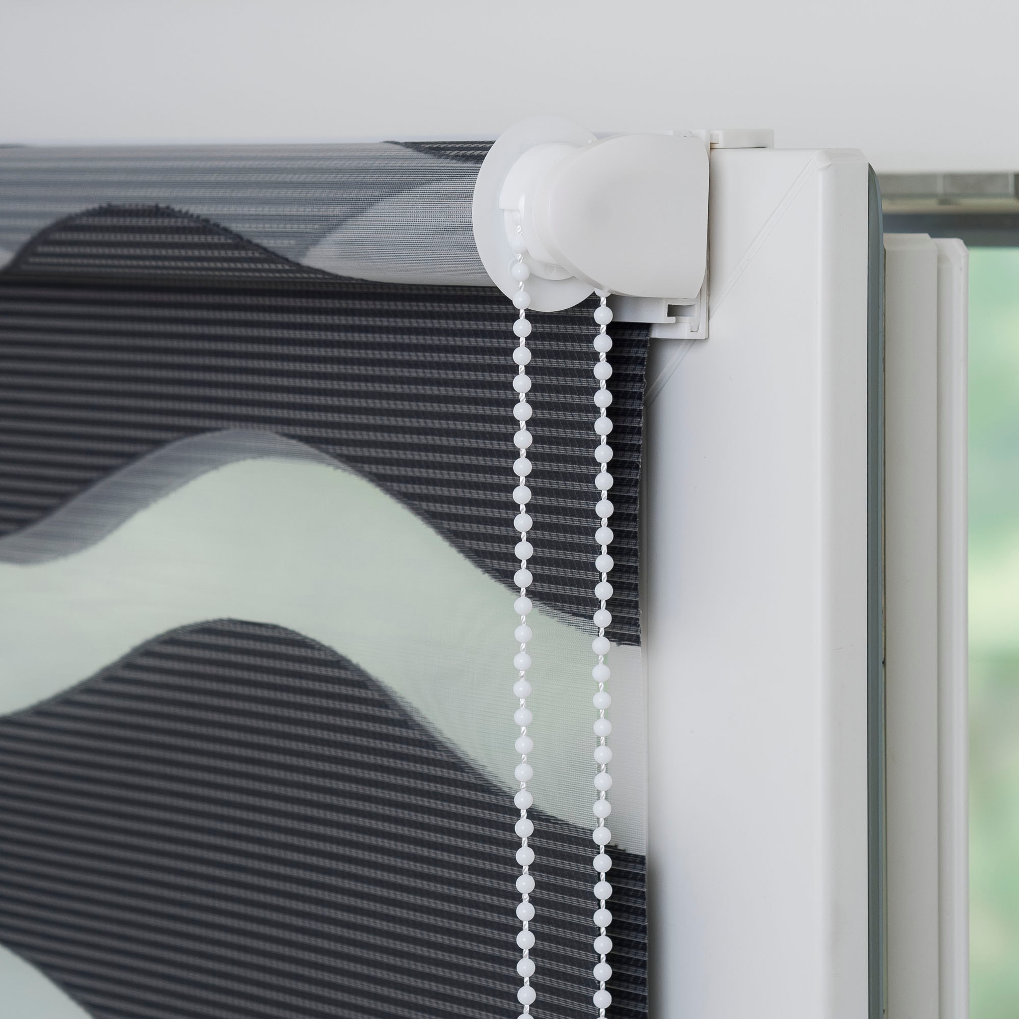 GARESA Doppelrollo »Welle« Lichtschutz ohne Bohren freihängend dekorativ, stufenlos verstellbar