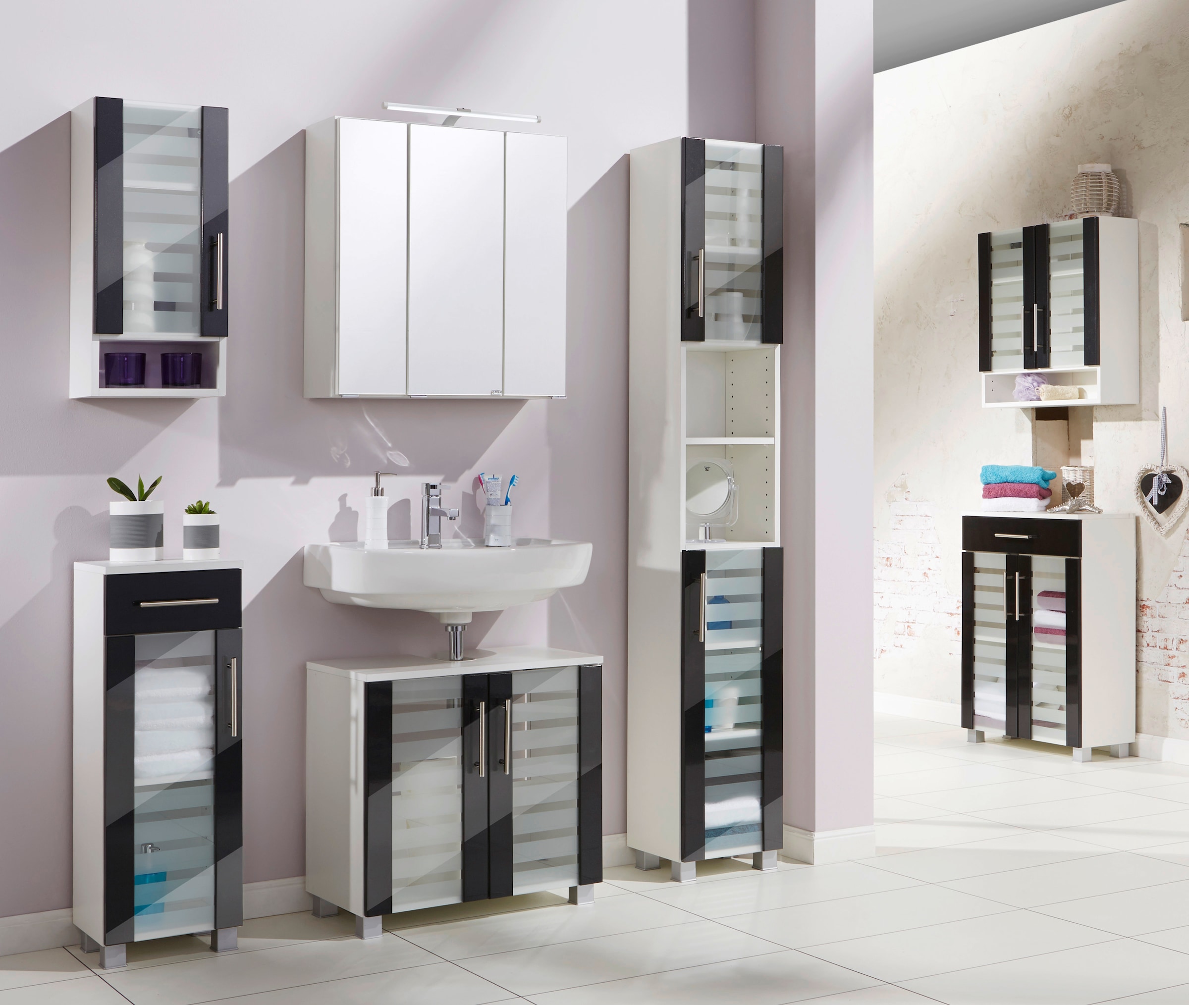 welltime Hängeschrank »Jaca«, Breite 30 cm, mit MDF Hochglanz-Fronten