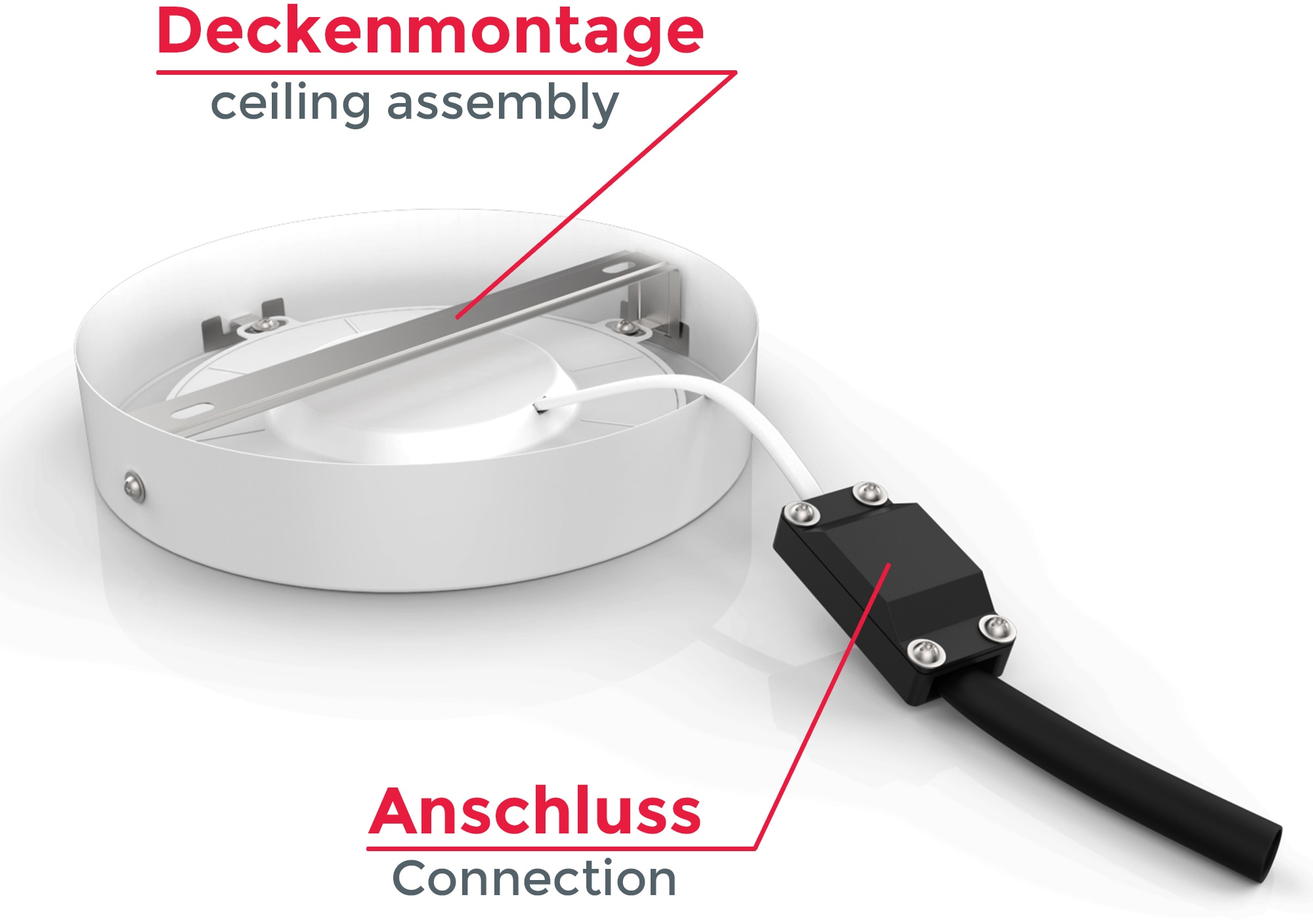 B.K.Licht LED Aufbaustrahler »Garnet«, 1 flammig, Leuchtmittel LED-Board | LED fest integriert, Unterbauleuchte, Panel, 12W 900Lm, Aufputz-Decken Spots, Ã˜170mm