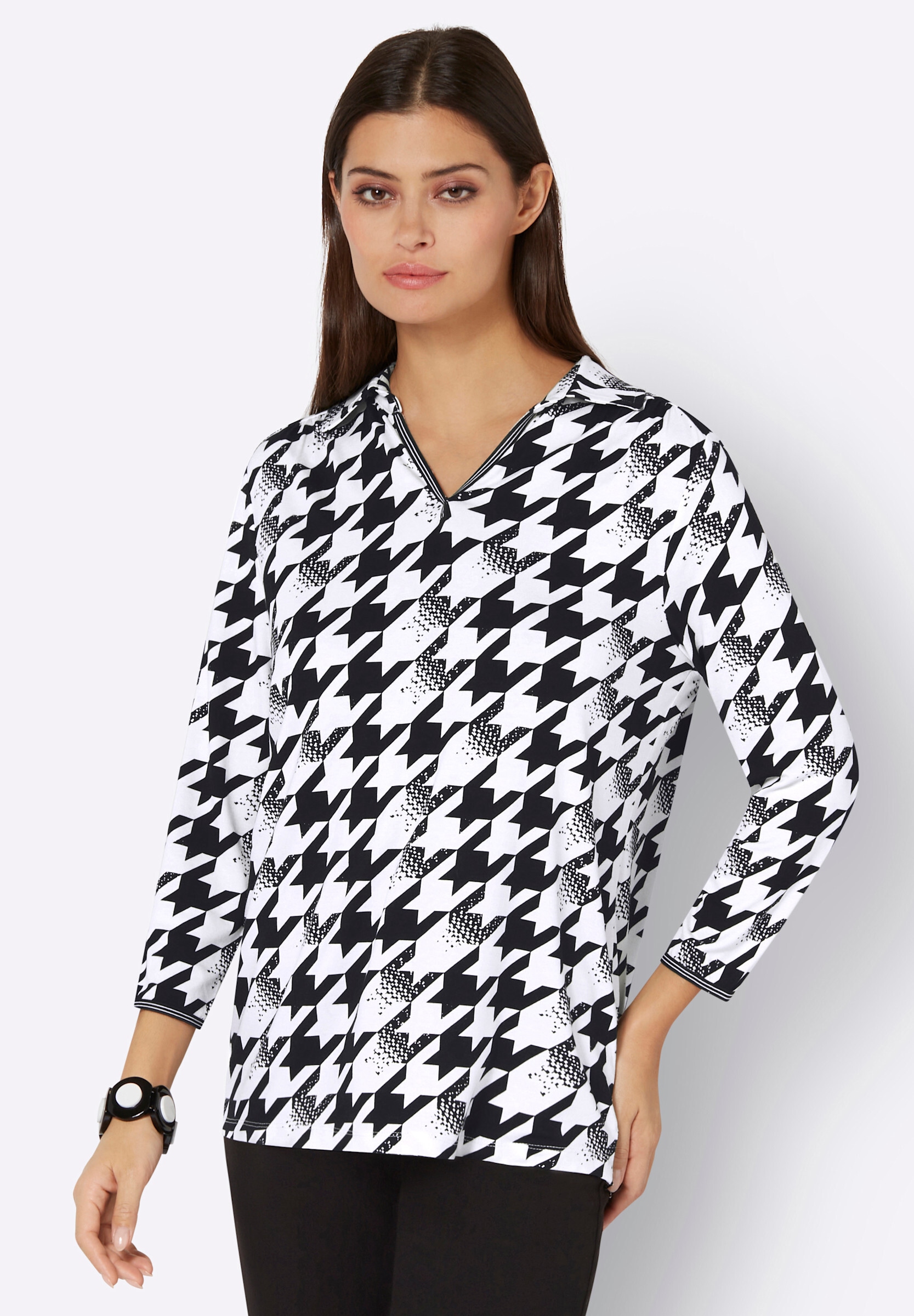 creation L Poloshirt »Poloshirt Poloshirt mit 3/4-Ärmeln«