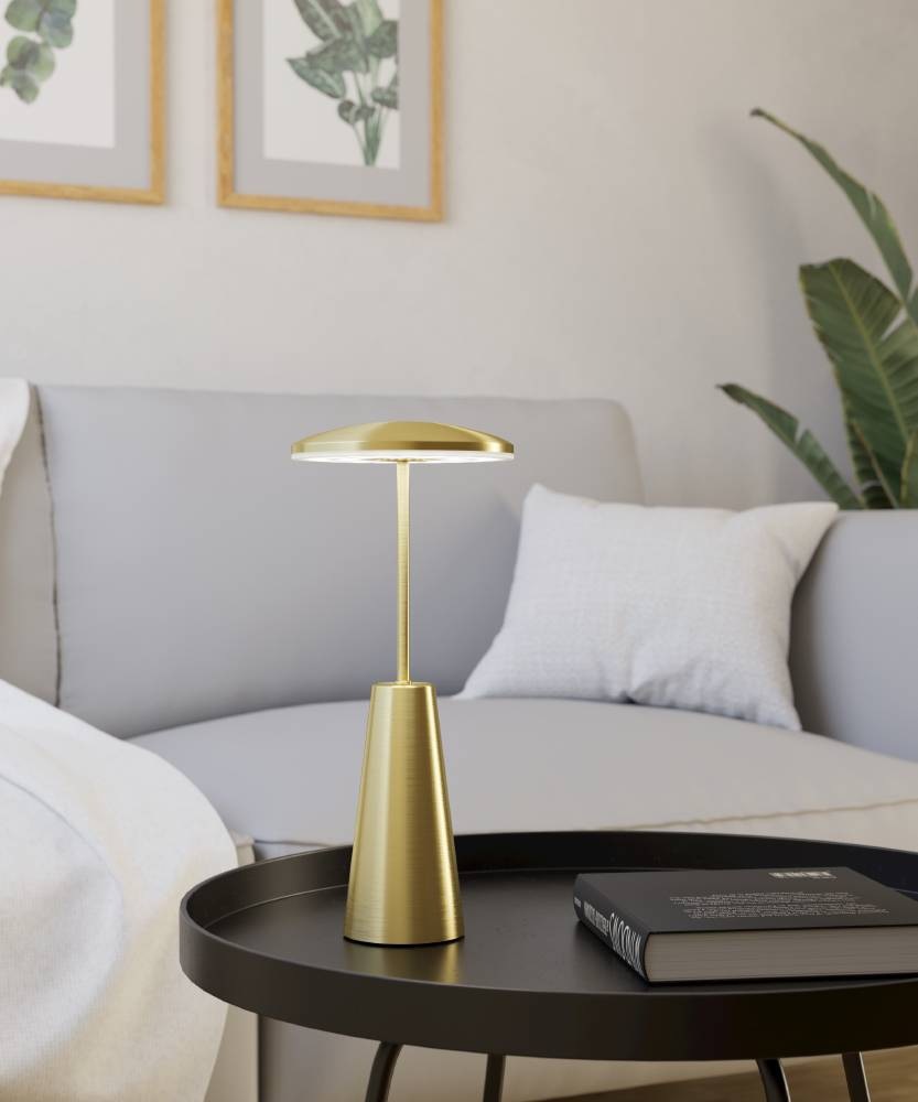 EGLO Tischleuchte »PICCOLA«, 1 flammig, Leuchtmittel LED-Modul | LED fest integriert, dimmbare Nachttischlampe, Metall, Lampe für Balkon, IP54