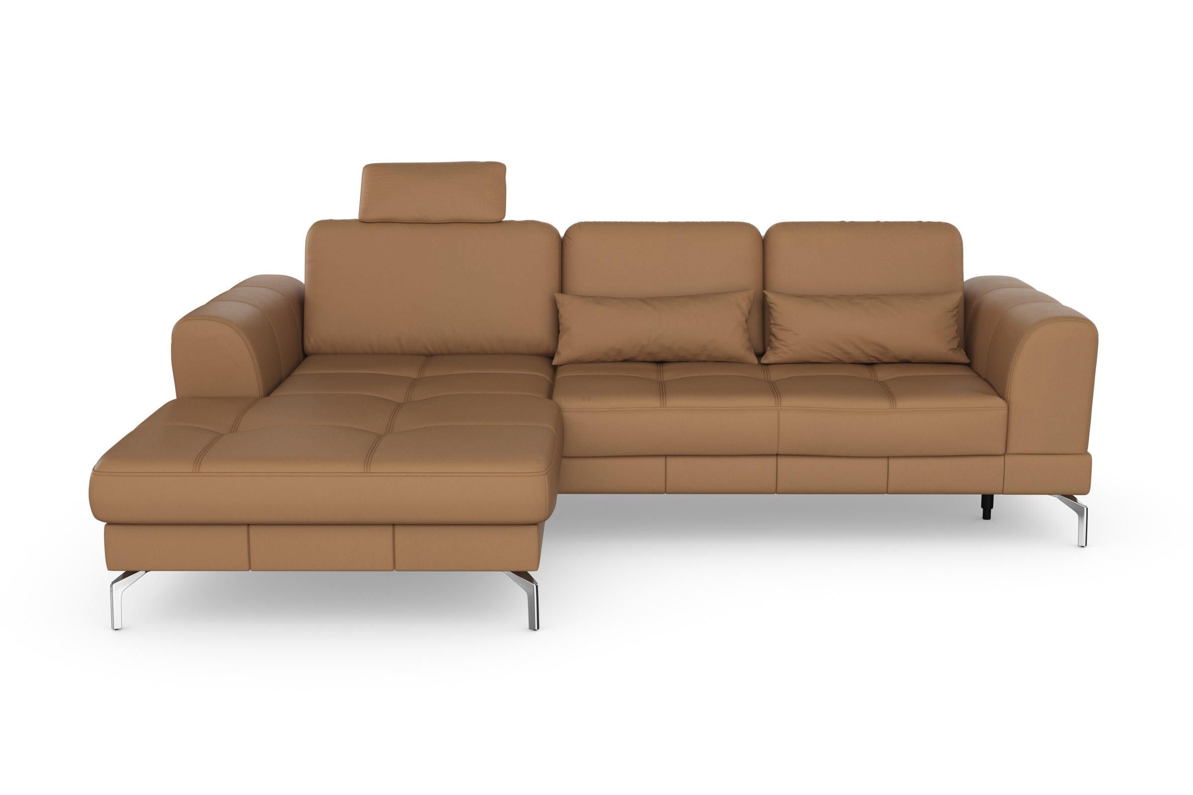 sit&more Ecksofa »Bendigo L-Form« inklusive Sitztiefenverstellung, Bodenfreiheit 15 cm, 2 Fußfarben