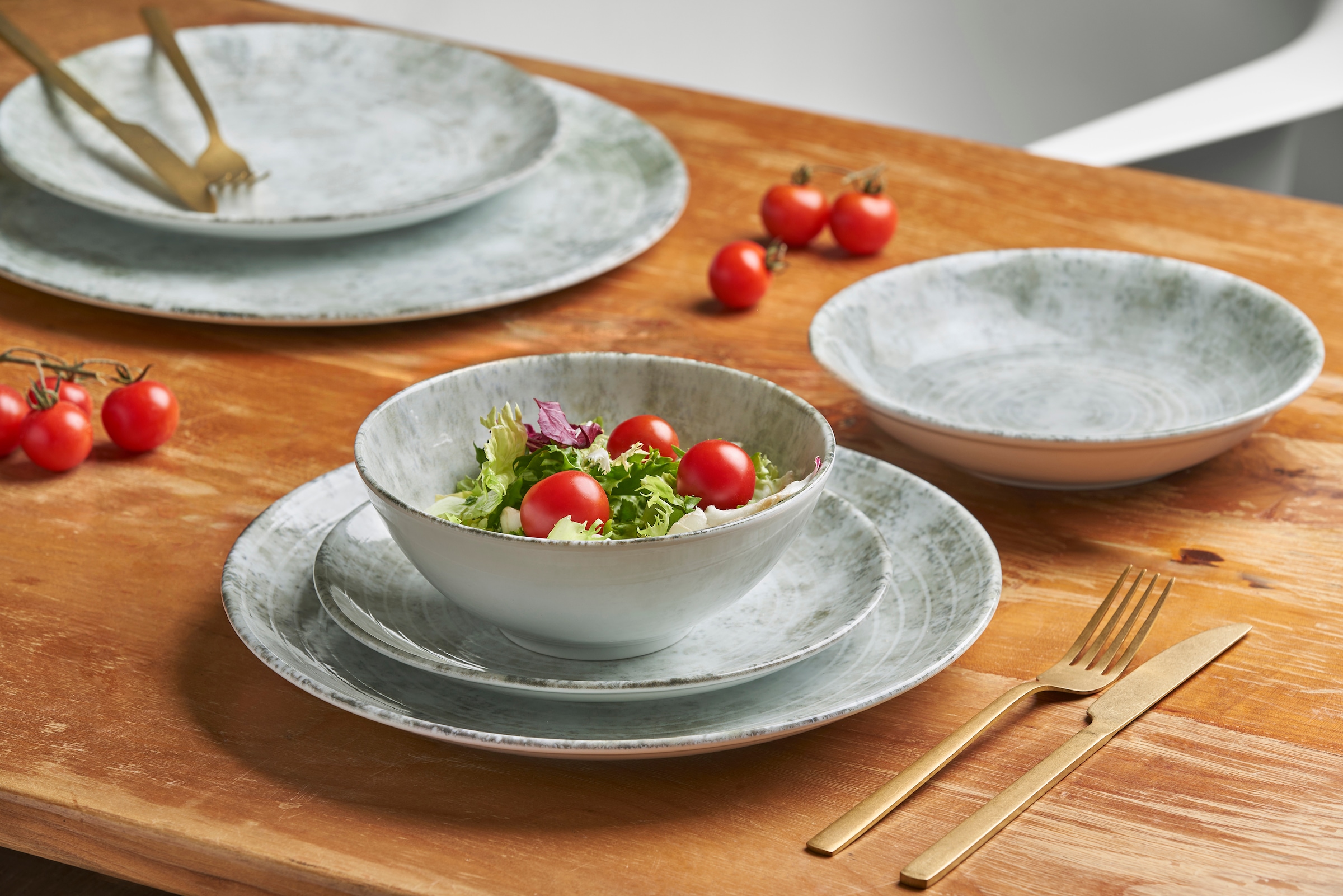 van Well Pizzateller »Teller-Set Korfu, 6er Set, Ø 33 cm« Service, Geschirr-Set für 6 Personen