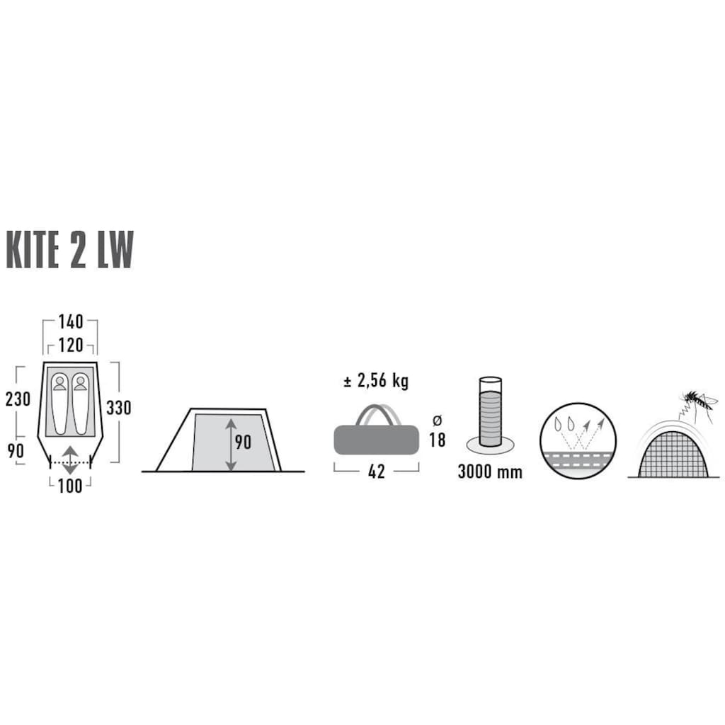High Peak Tunnelzelt »Kite 2 LW«, 2 Personen