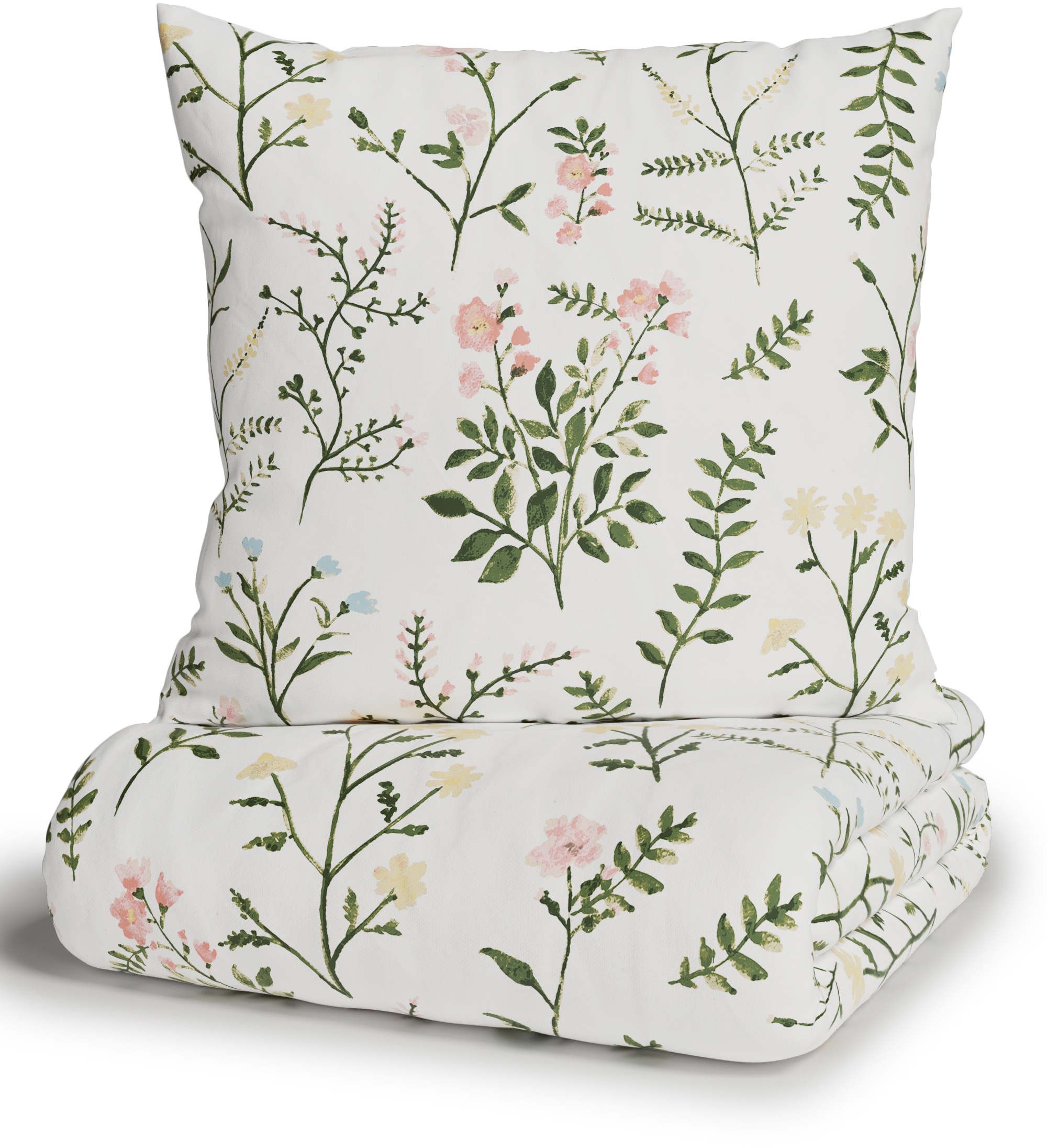 OTTO home Bettwäsche »Claara« 2 mit Blumen Design, skandinavisch, romantische Bettwäsche