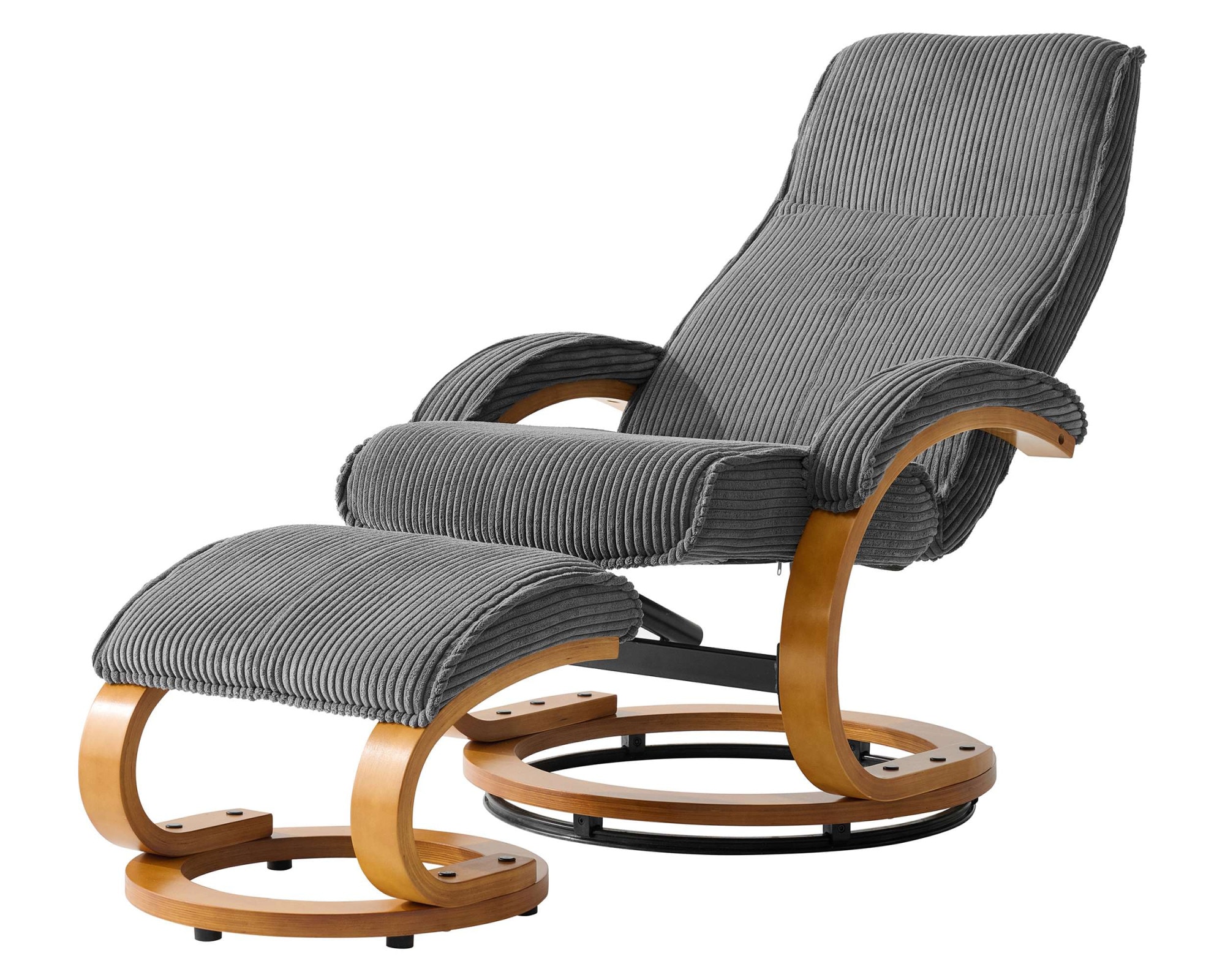 Home affaire Relaxsessel »mit Hocker PARIS neu: Cord - OTTO. Verlässliche Qualität.« bestehend aus Sessel und Hocker,  manuelle Relaxfunktion mit Drehfunktion, neu: Cord-Bezug