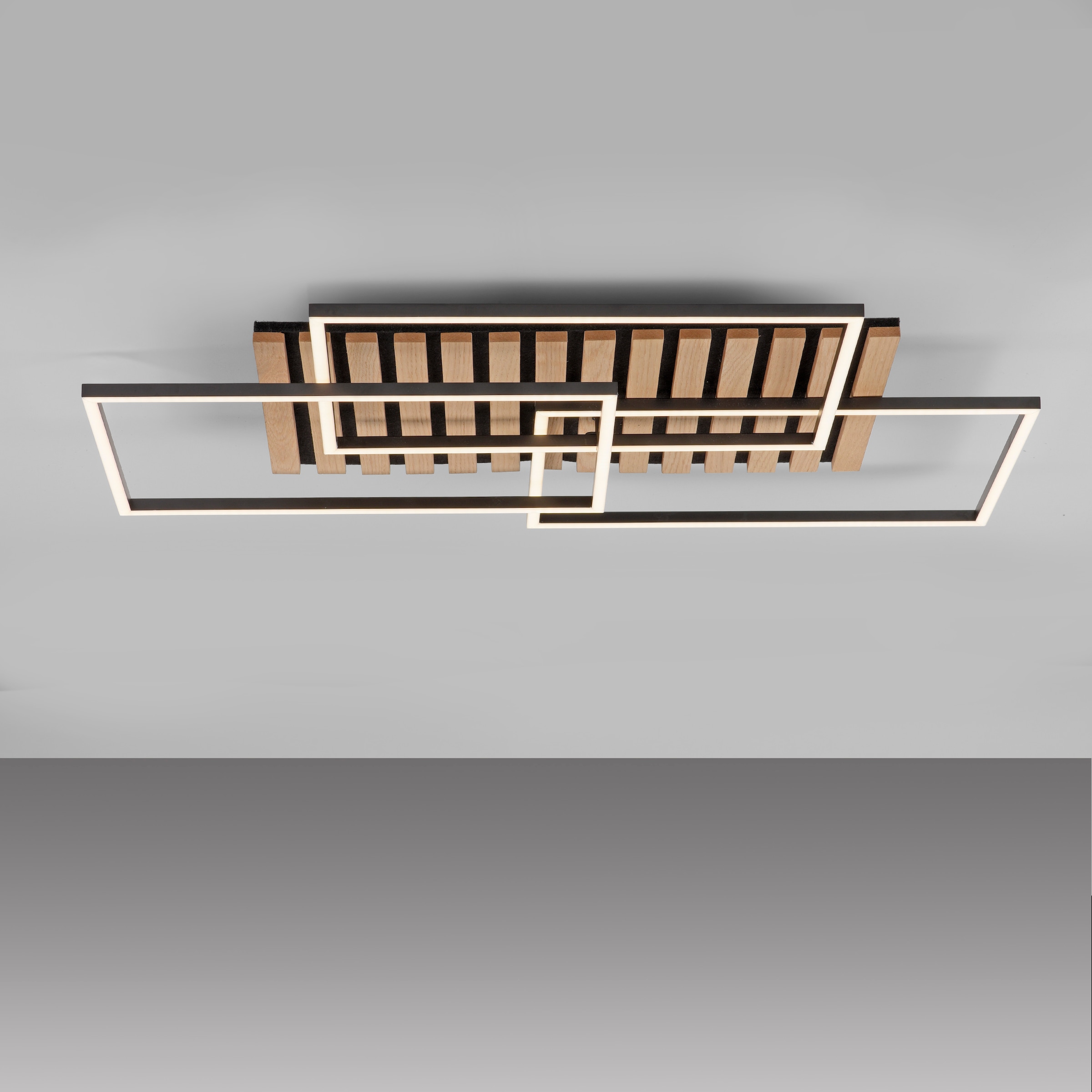andas Deckenleuchte »Unnestad Akustikpaneele«, 1 flammig, Leuchtmittel LED-Board | LED fest integriert, Frame schwenkbar, Holz, Akustik, Paneele
