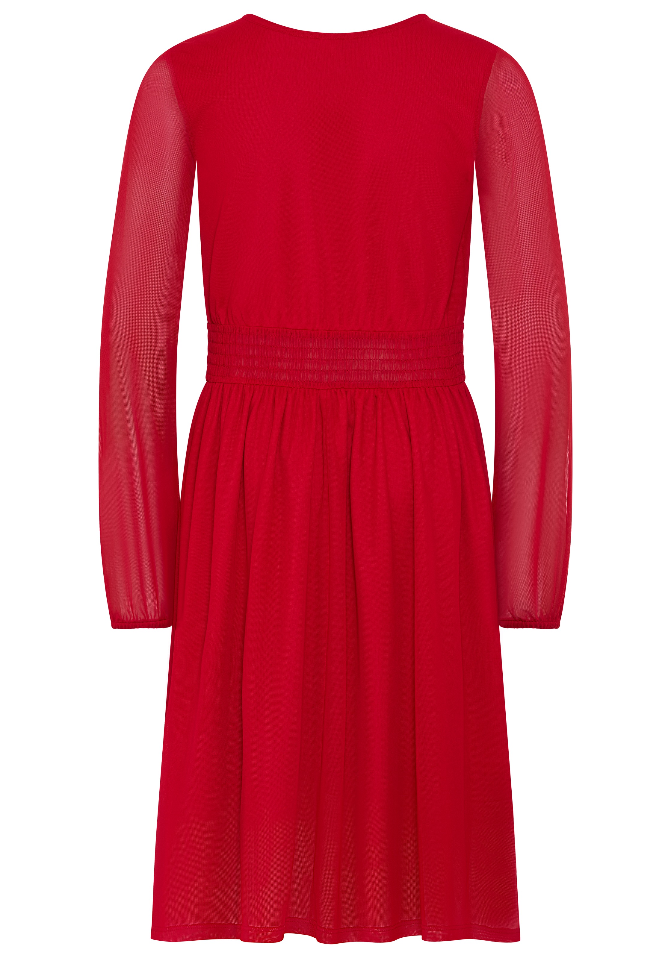 Bruno Banani Jerseykleid »Meshkleid mit transparenten Ärmeln für festliche Anlässe« Für TEENS. Shirtkleid mit Chiffon