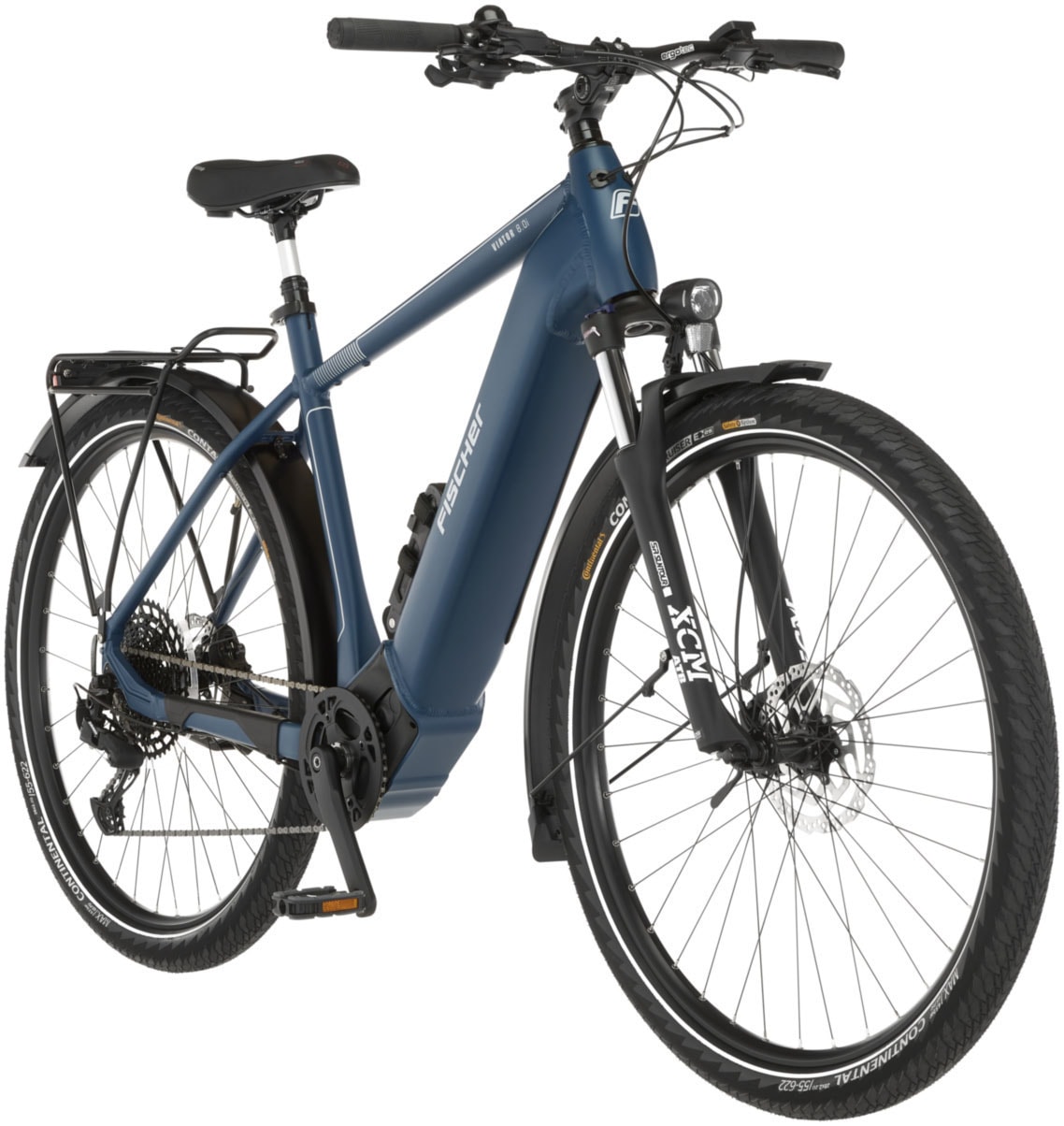 FISCHER Fahrrad E-Bike »VIATOR 8.0I 711 55«, 12 Gang, SX 11-50 Kettenschaltung, (mit Faltschloss), Pedelec, Elektrofahrrad für Damen u. Herren, Trekkingrad