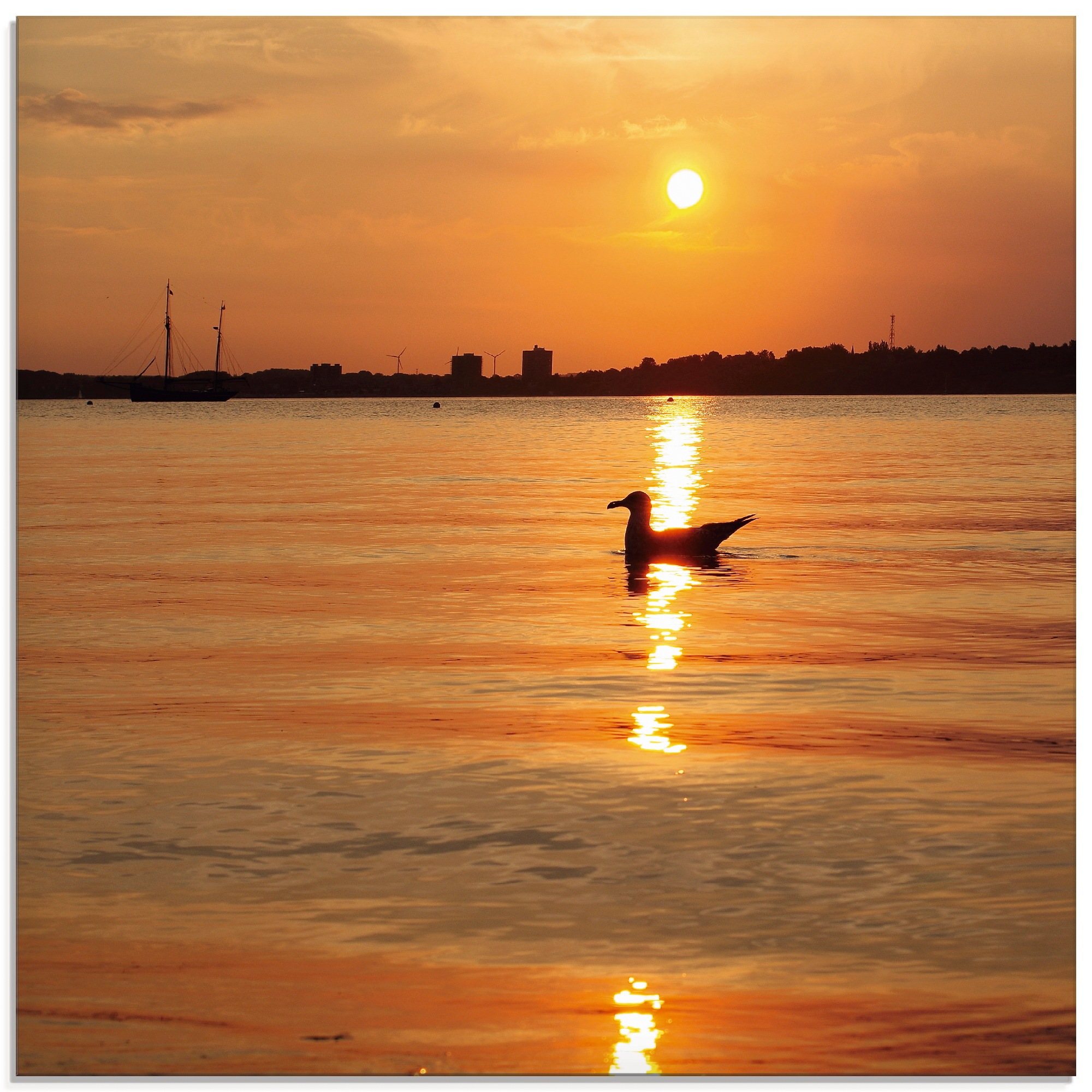 Artland Glasbild »Sonnenuntergang am Meer«, Sonnenaufgang & -untergang, (1 St.)