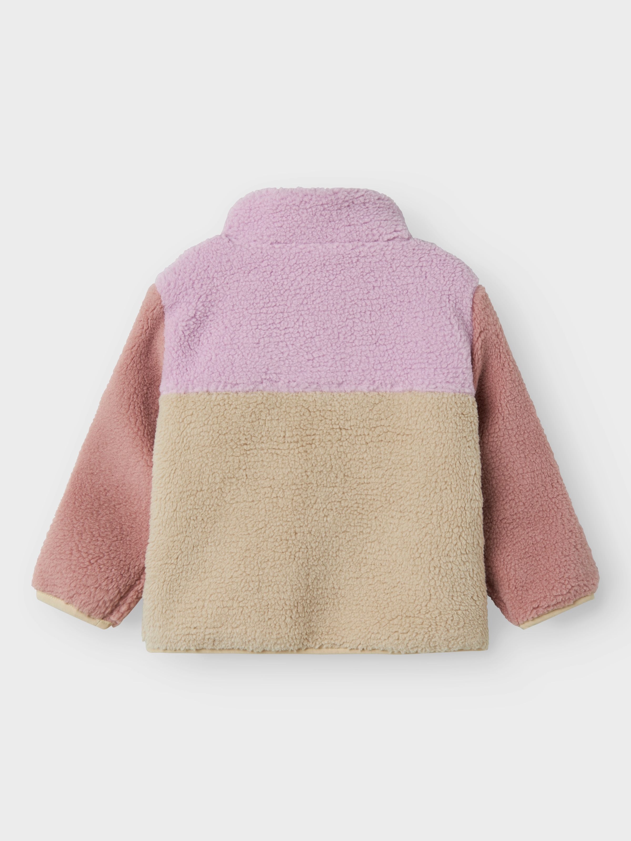 Name It Fleecejacke »NMFMONICA TEDDY JACKET BLOCK«, ohne Kapuze