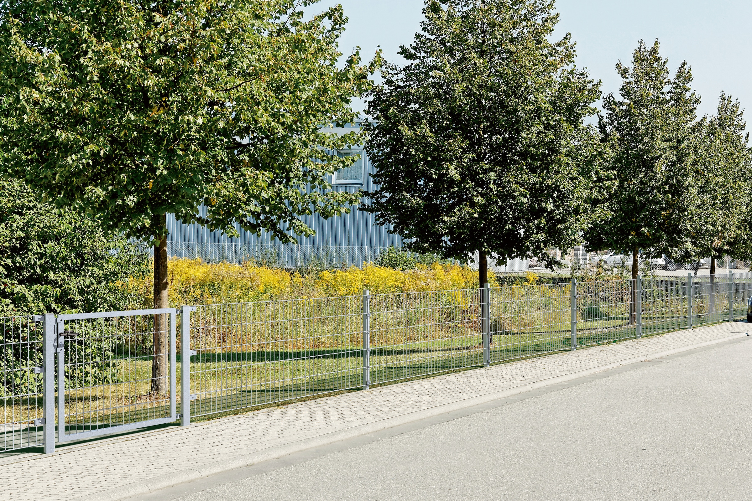 Alberts Doppelstabmattenzaun »Grundset«, Höhe: 80-160 cm, Gesamtlänge: 4-30 m, zum Einbetonieren