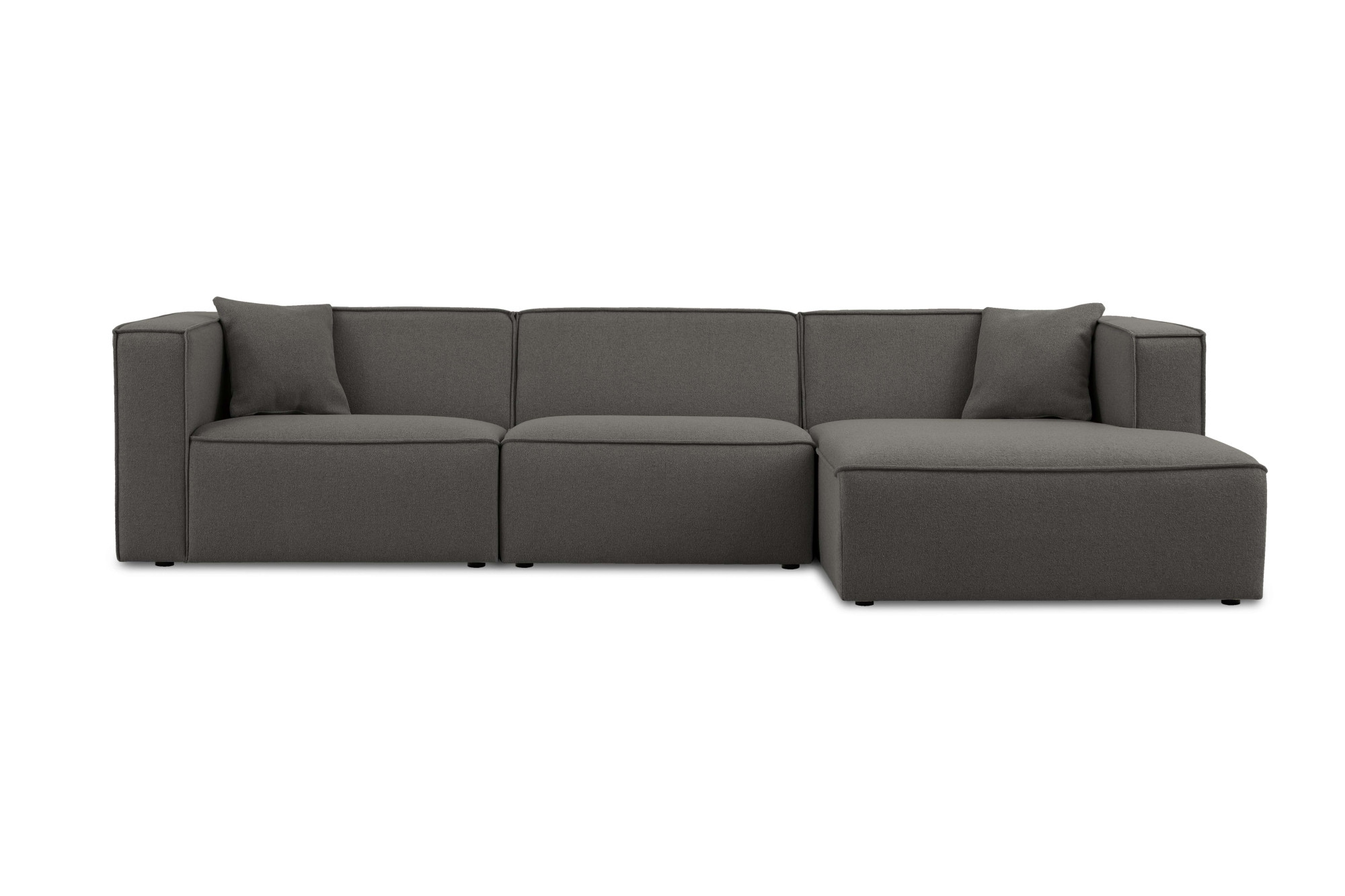 OTTO home Ecksofa »Tammie«, Breite 312 cm, Webstoff fein, bodentief, mit Wellenunterfederung