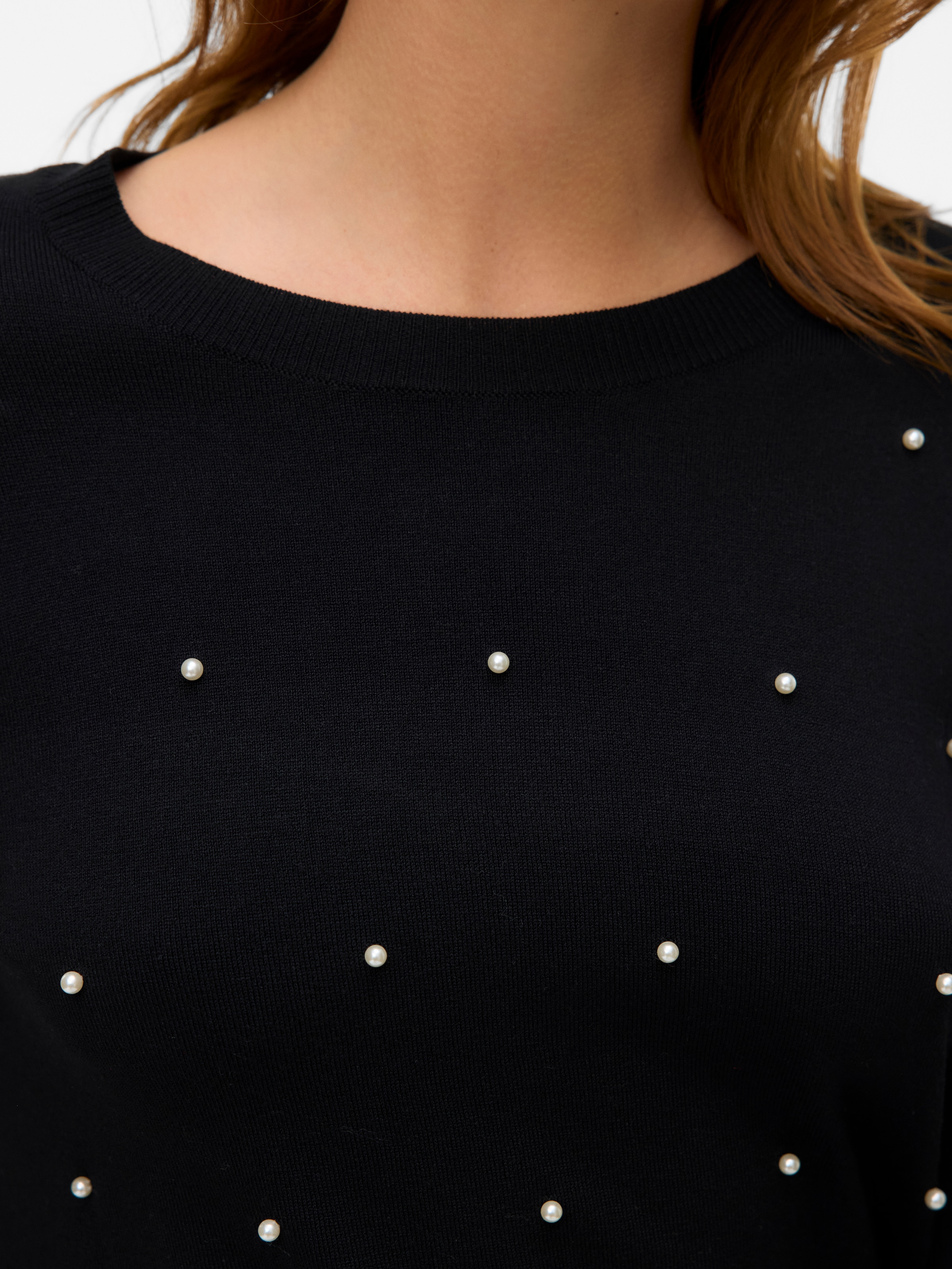 Vero Moda Rundhalspullover »VMGLORY PEARL LS O-NECK PULLOVER BOO«